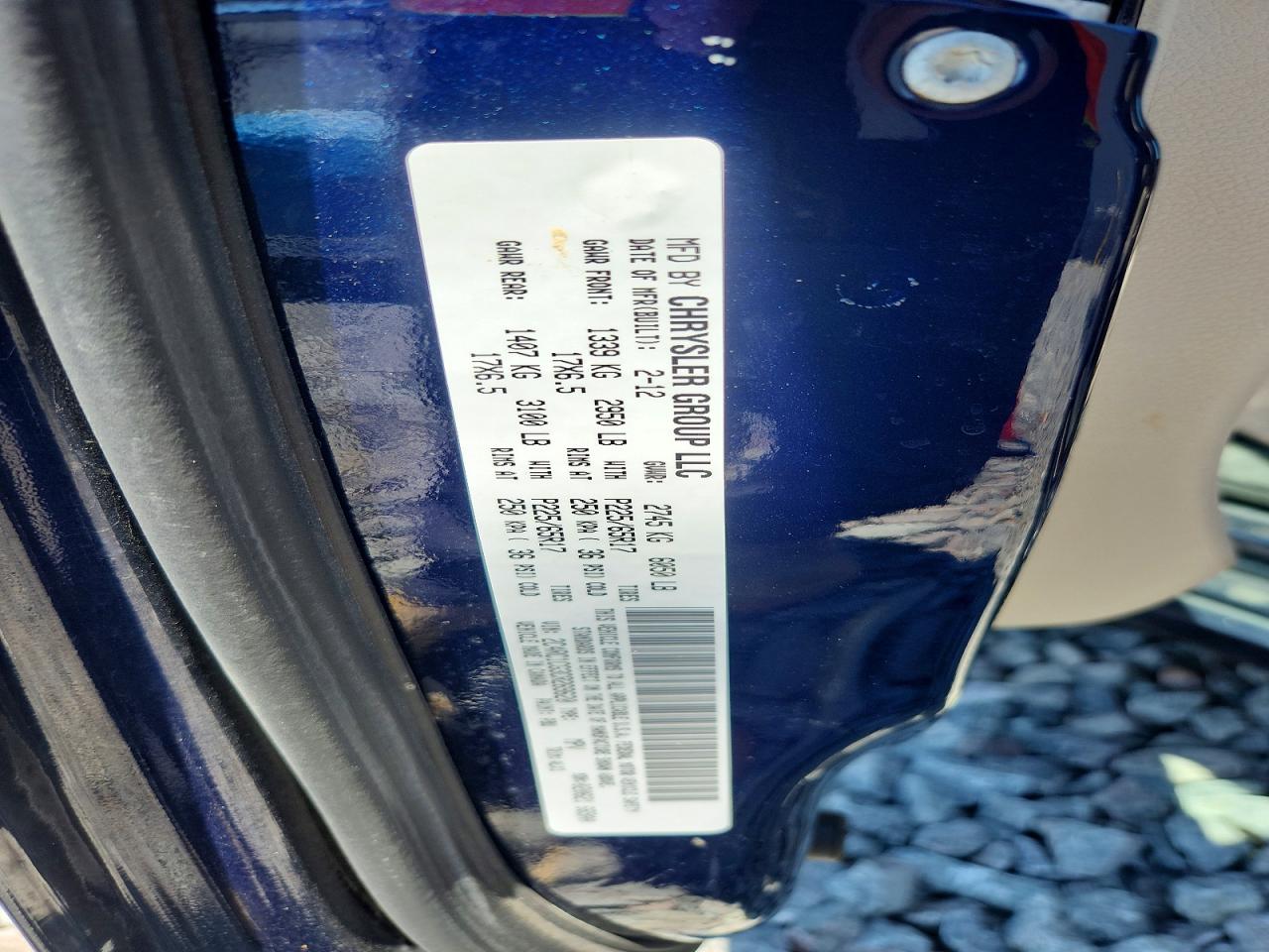 2012 Chrysler Town & Country Touring L Blue vin: 2C4RC1CG3CR269620