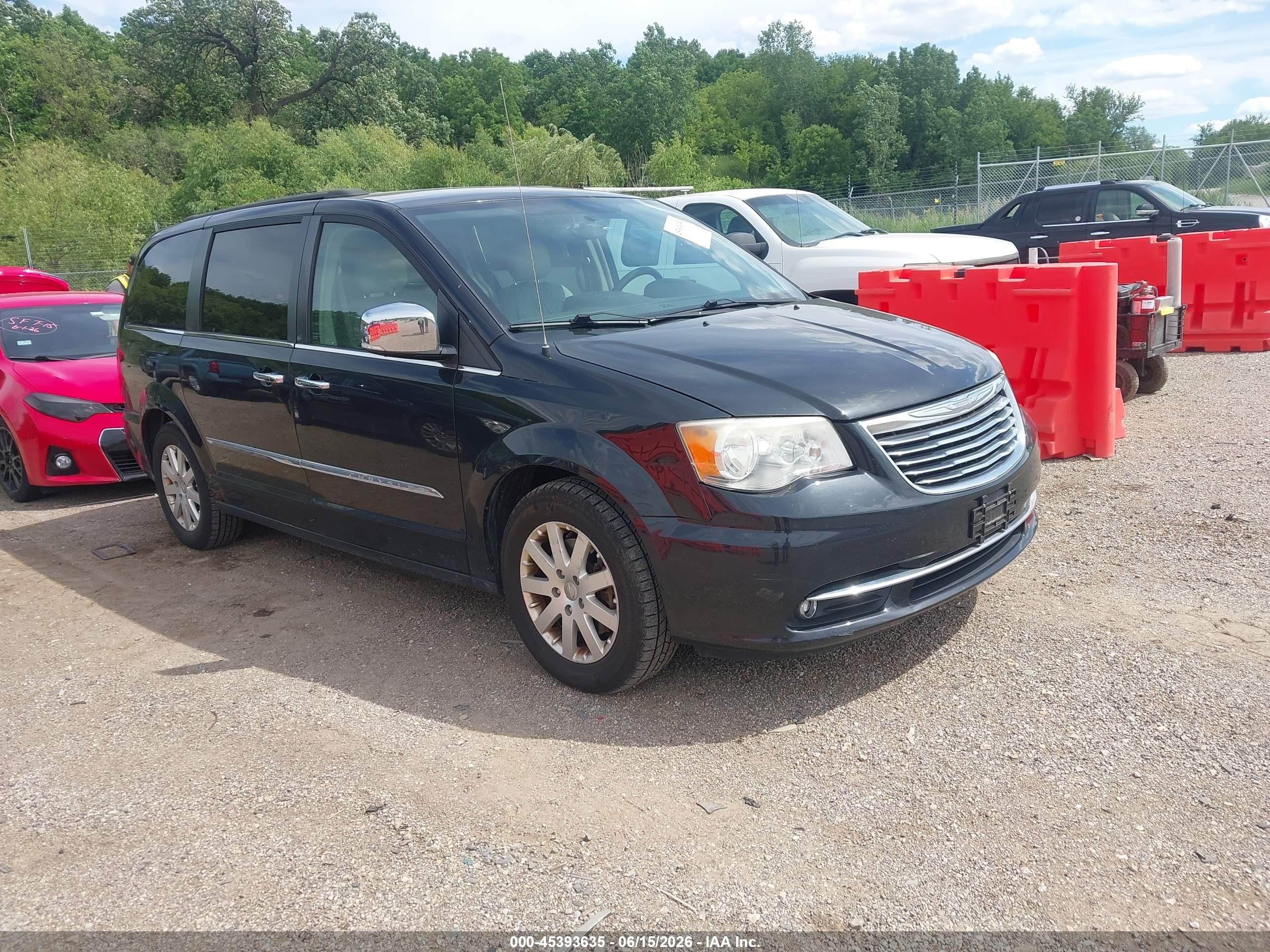2012 Chrysler Town & Country Touring-l Black vin: 2C4RC1CG3CR416115