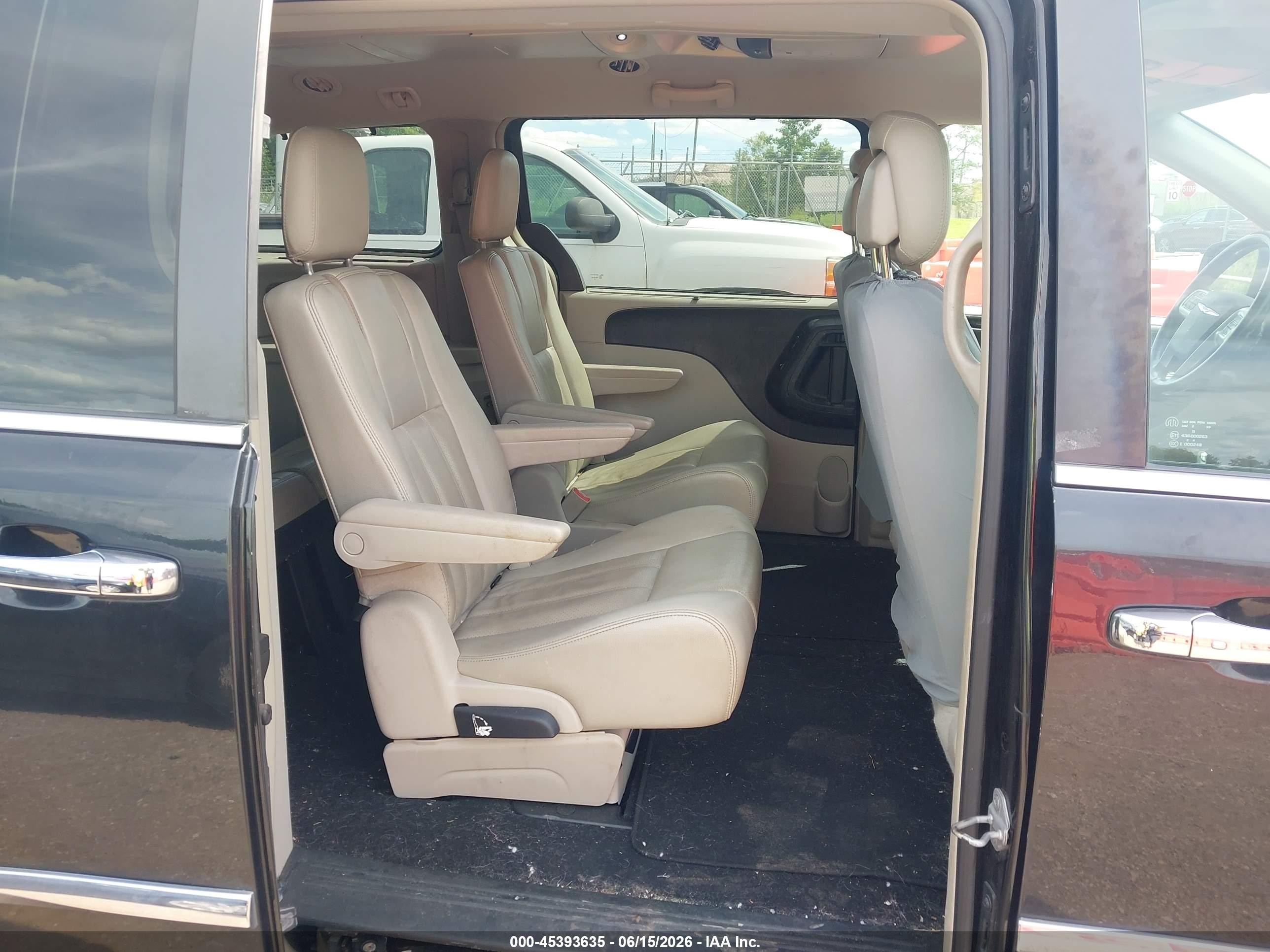 2012 Chrysler Town & Country Touring-l Black vin: 2C4RC1CG3CR416115