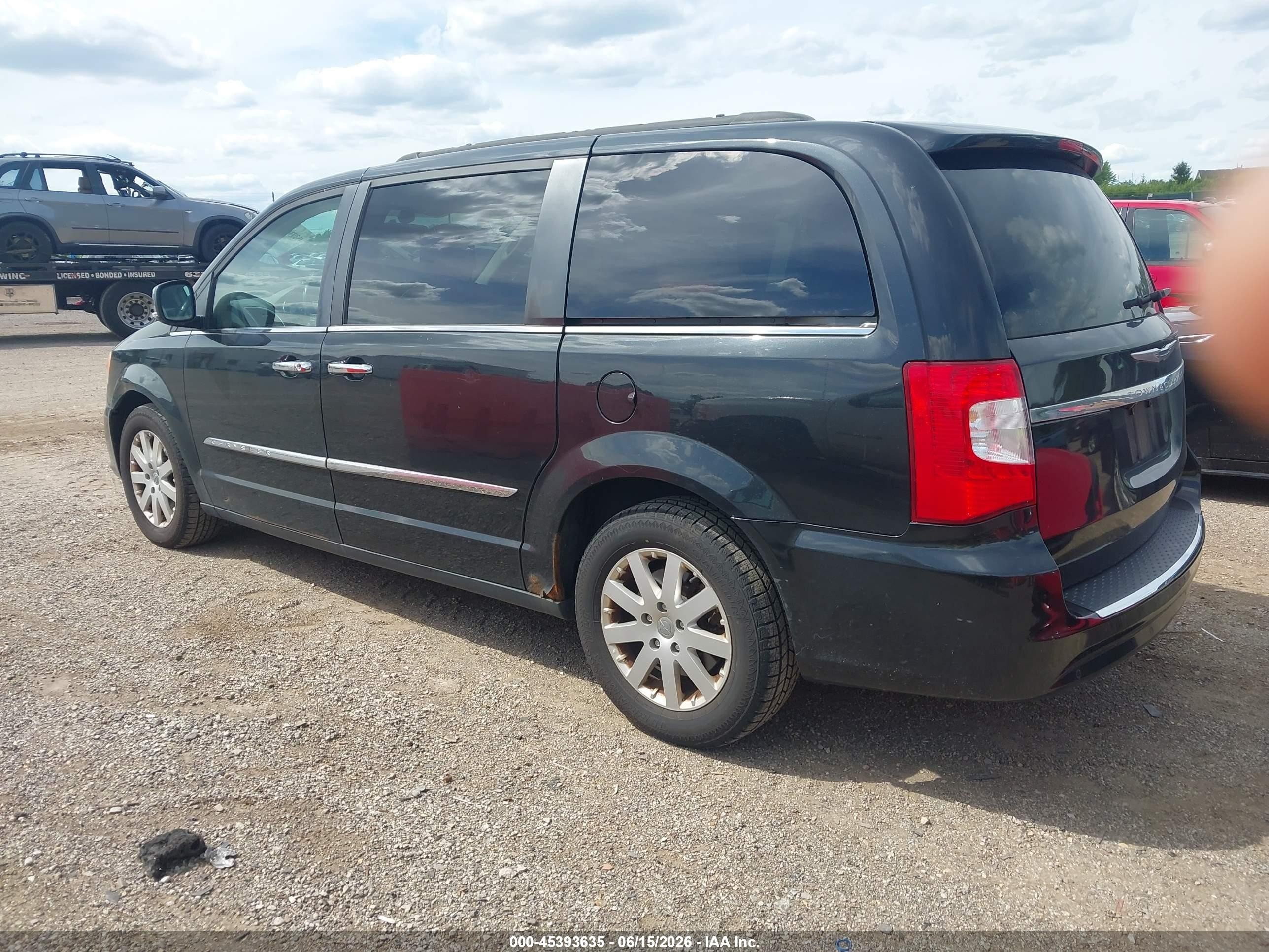 2012 Chrysler Town & Country Touring-l Black vin: 2C4RC1CG3CR416115