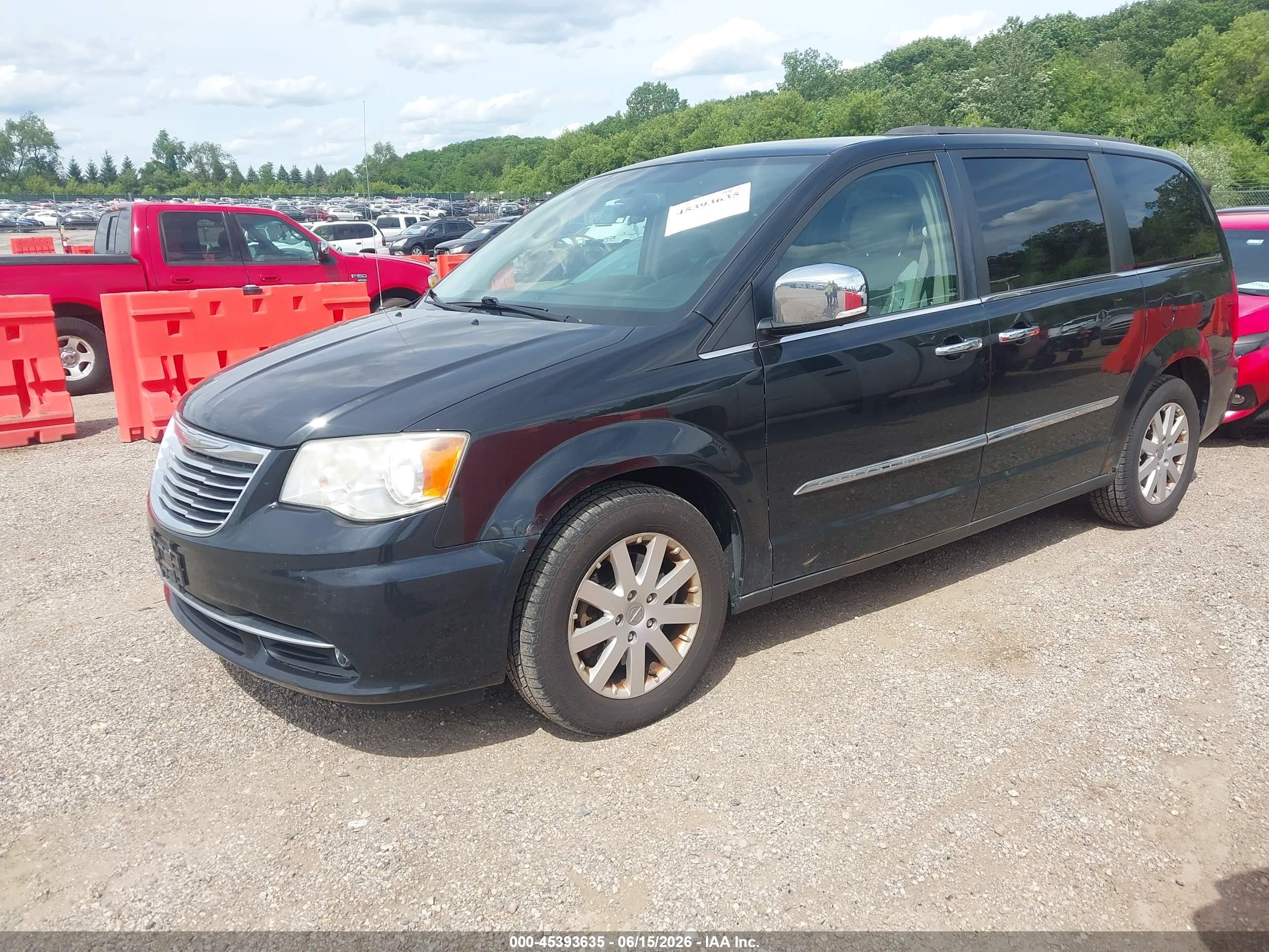2012 Chrysler Town & Country Touring-l Black vin: 2C4RC1CG3CR416115
