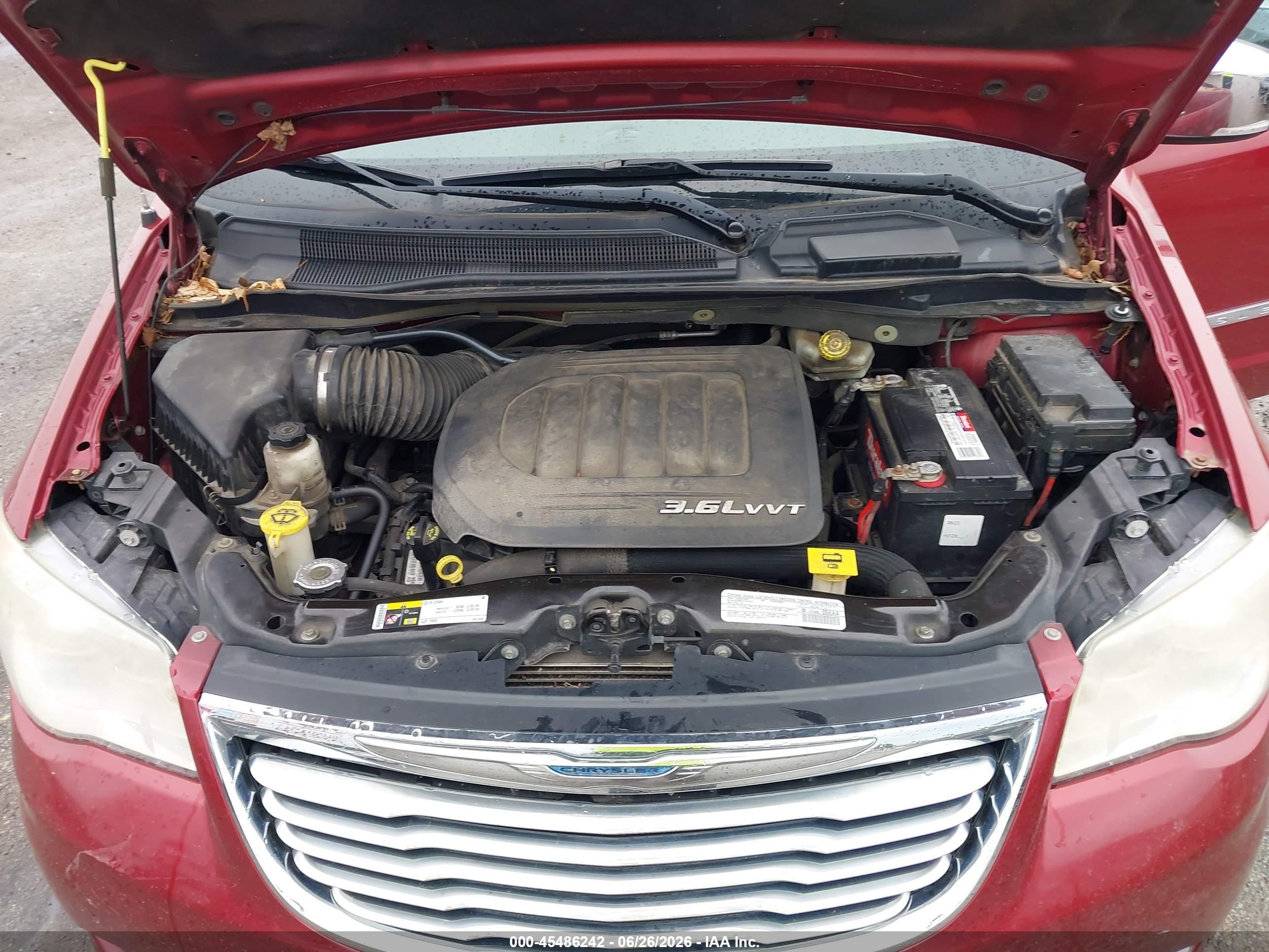 2014 Chrysler Town & Country Touring-l Burgundy vin: 2C4RC1CG3ER284833
