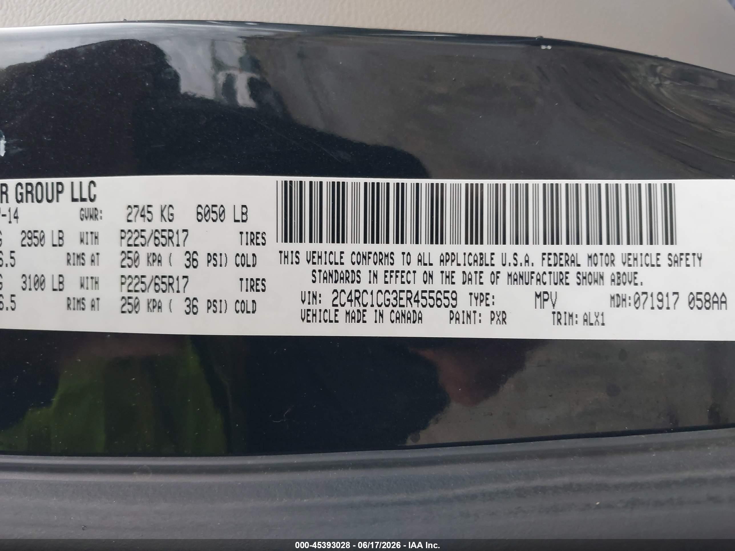 2014 Chrysler Town & Country Touring-l Gray vin: 2C4RC1CG3ER455659
