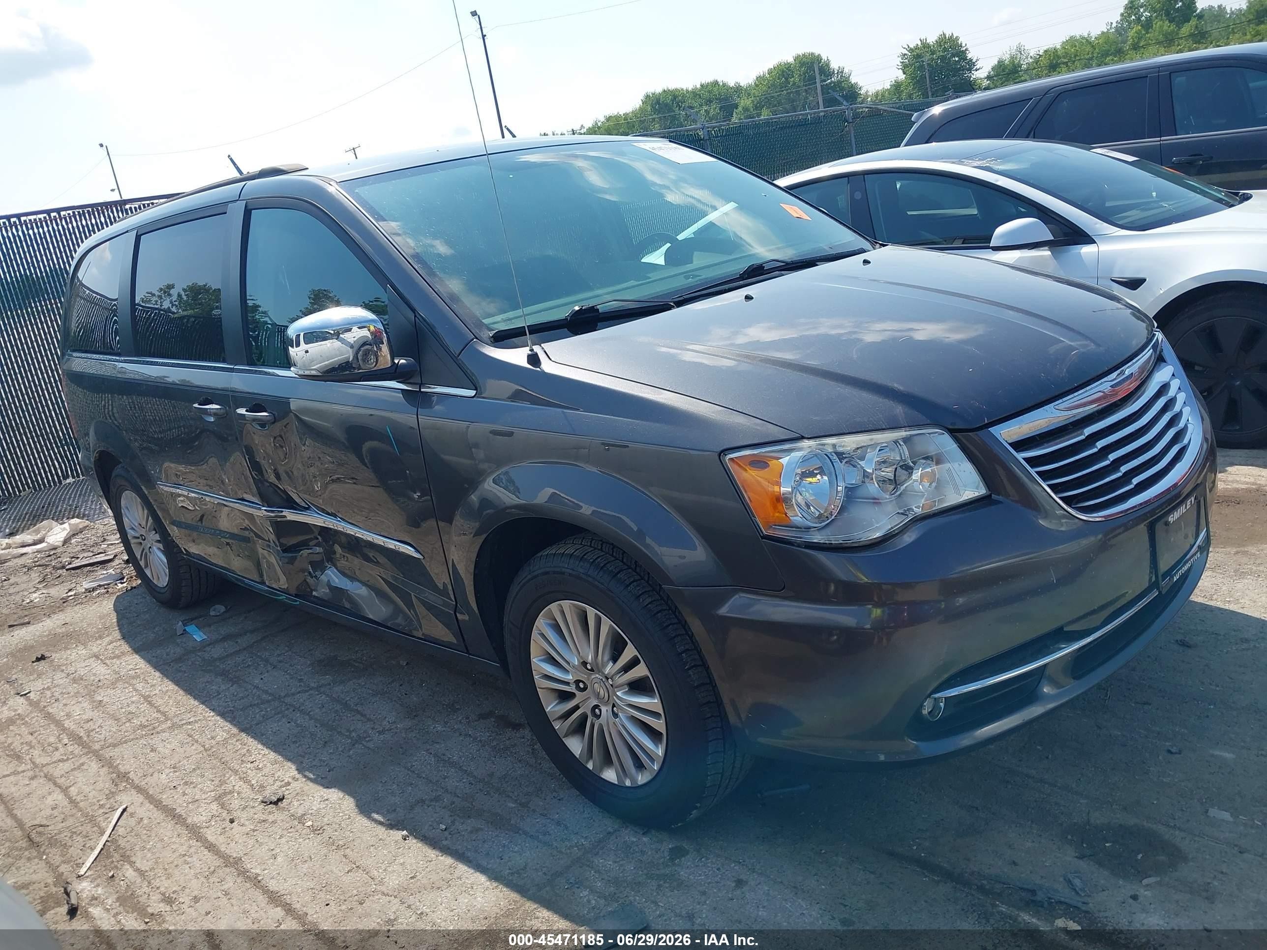 2015 Chrysler Town & Country Touring-l Серый vin: 2C4RC1CG3FR589833