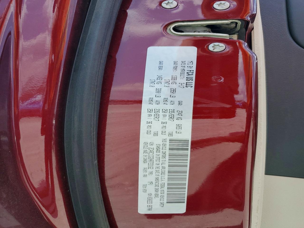 2017 Chrysler Pacifica Lx Burgundy vin: 2C4RC1CG3HR723162