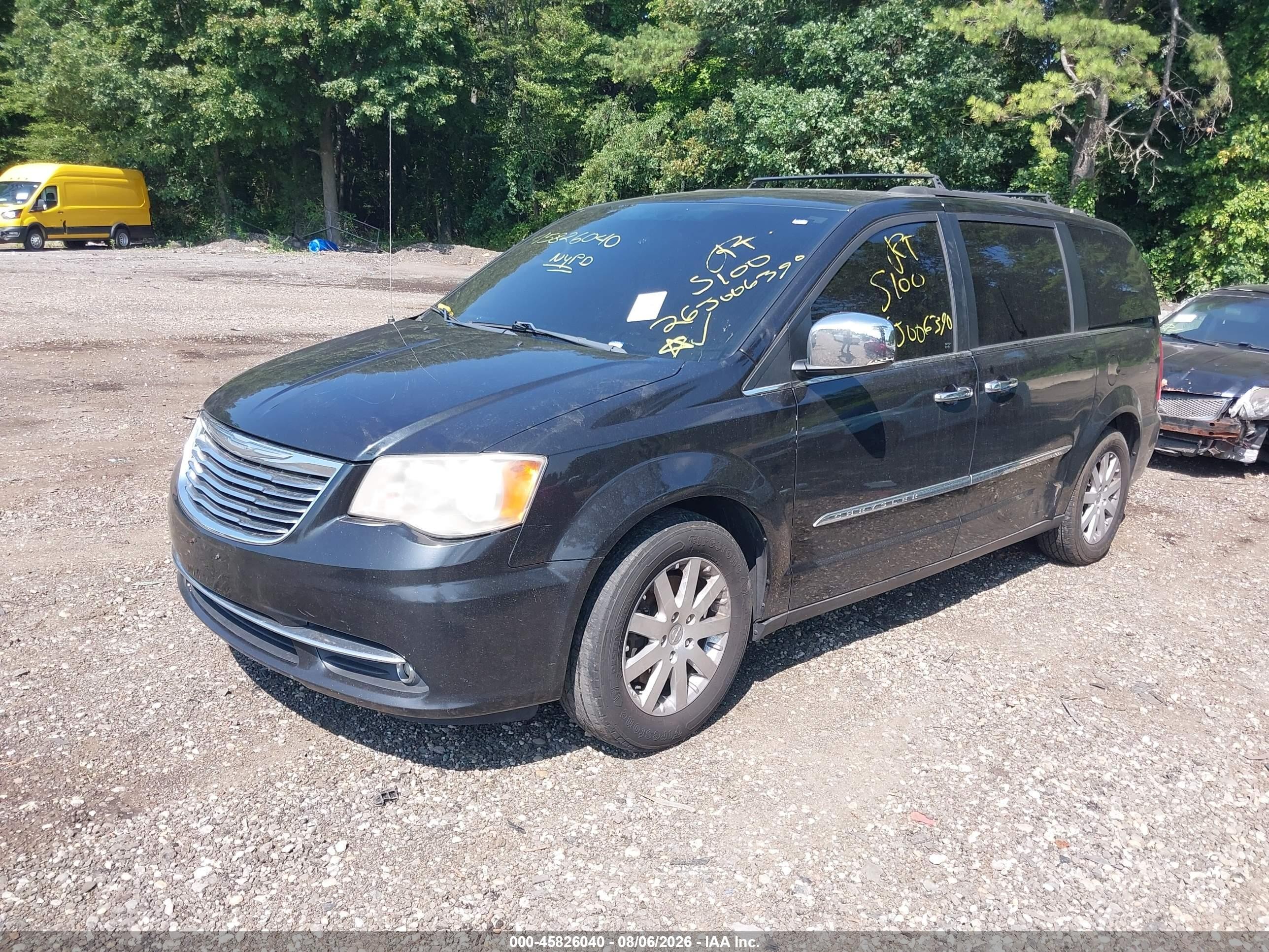 2012 Chrysler Town & Country Touring-l Black vin: 2C4RC1CG4CR162754