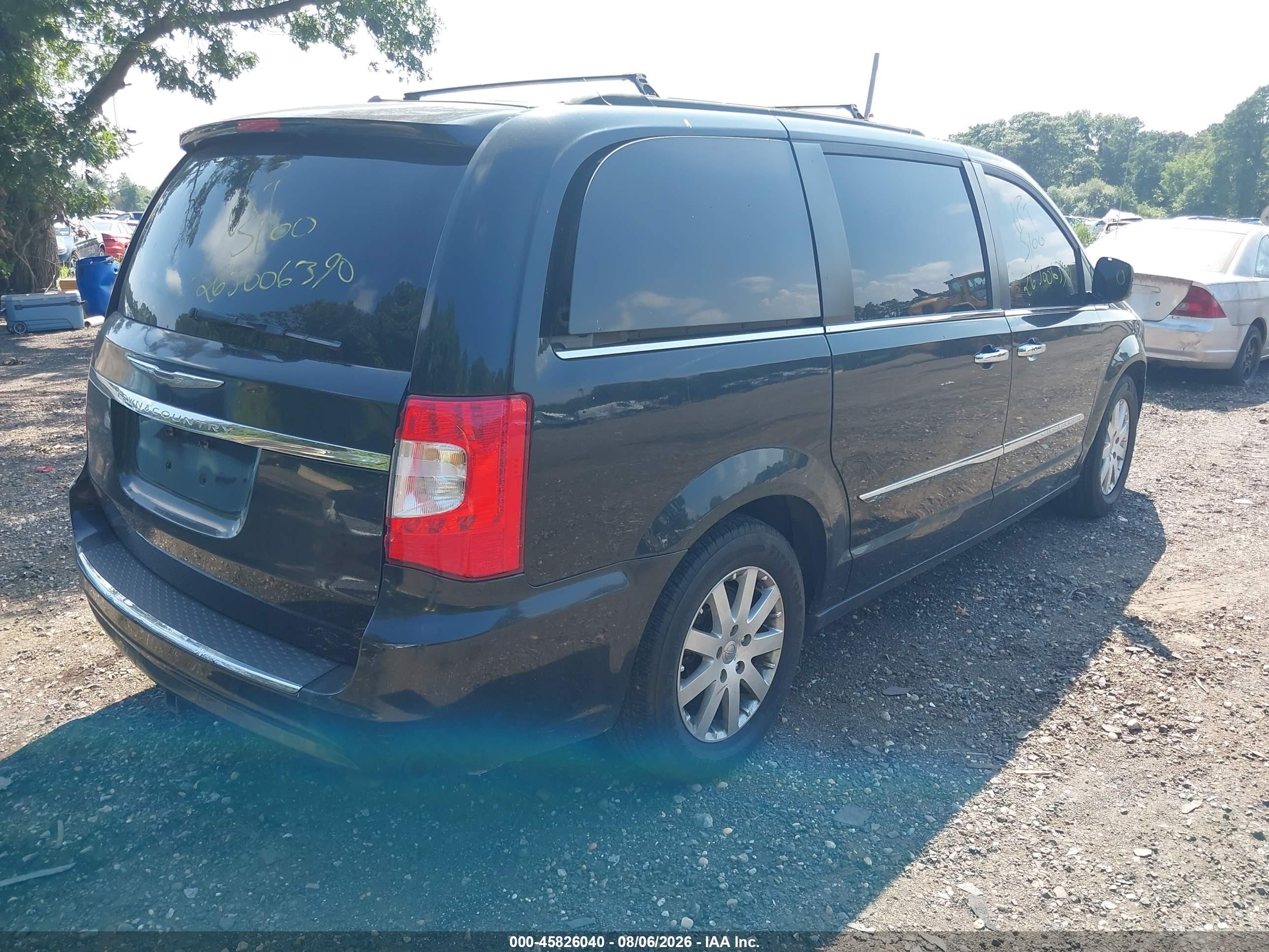 2012 Chrysler Town & Country Touring-l Black vin: 2C4RC1CG4CR162754