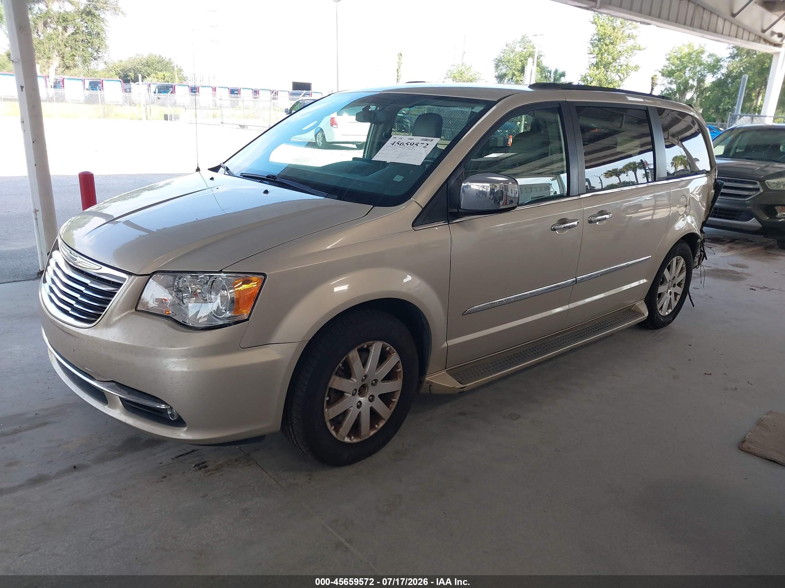 2012 Chrysler Town & Country Touring-l Золотой vin: 2C4RC1CG4CR237212