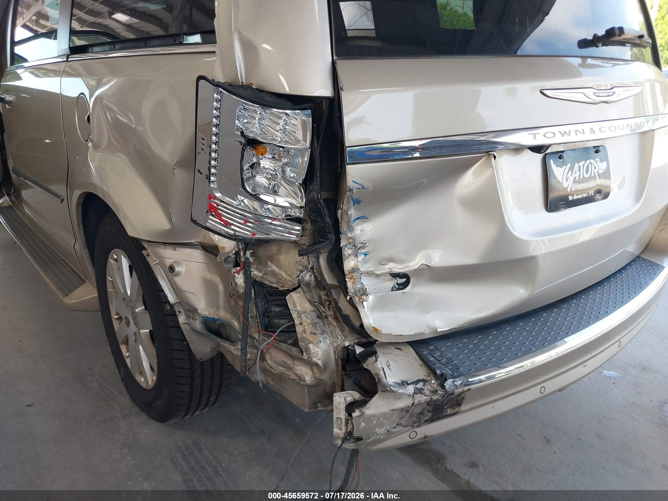 2012 Chrysler Town & Country Touring-l Золотой vin: 2C4RC1CG4CR237212