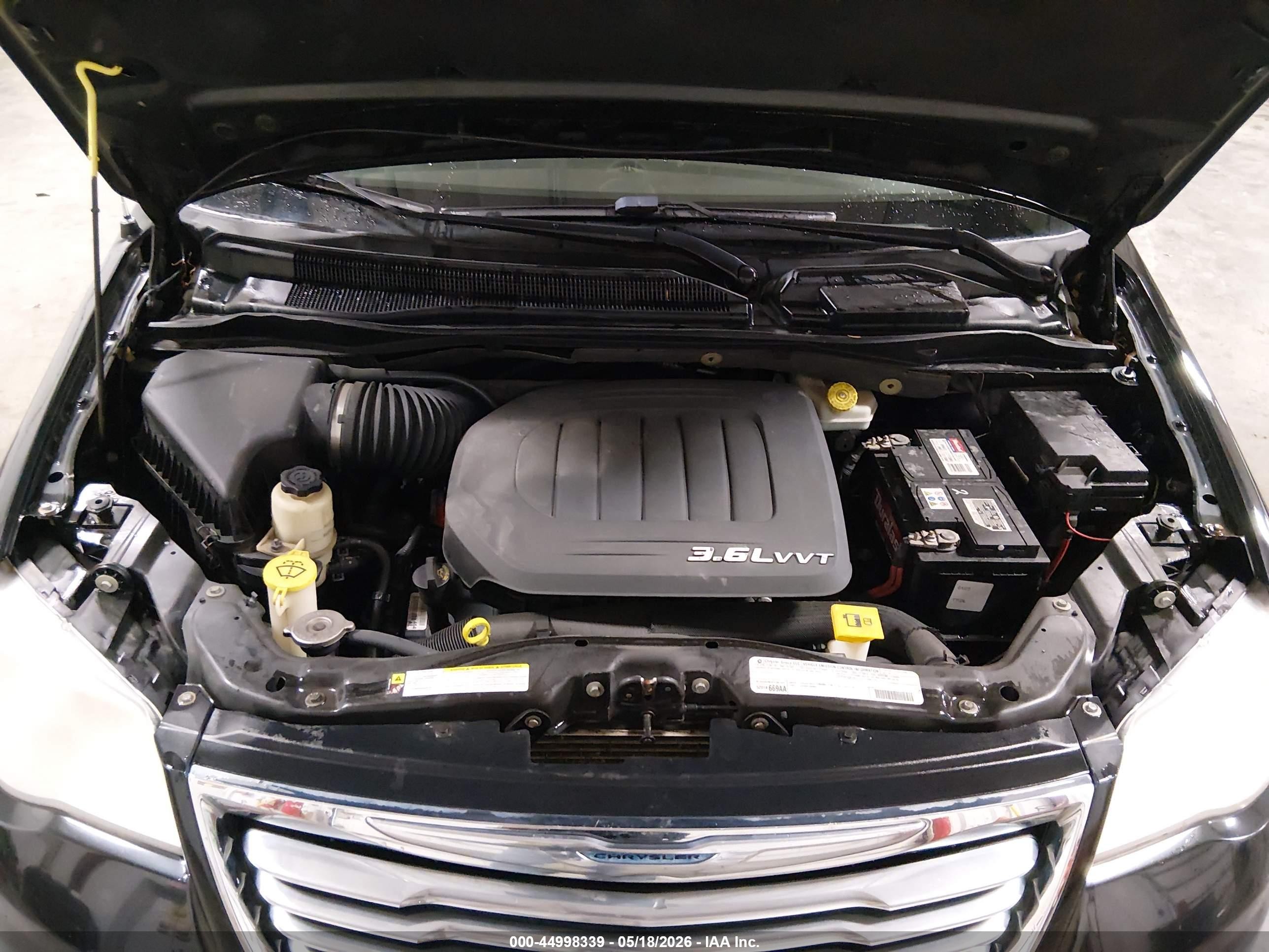 2012 Chrysler Town & Country Touring-l Черный vin: 2C4RC1CG4CR416575