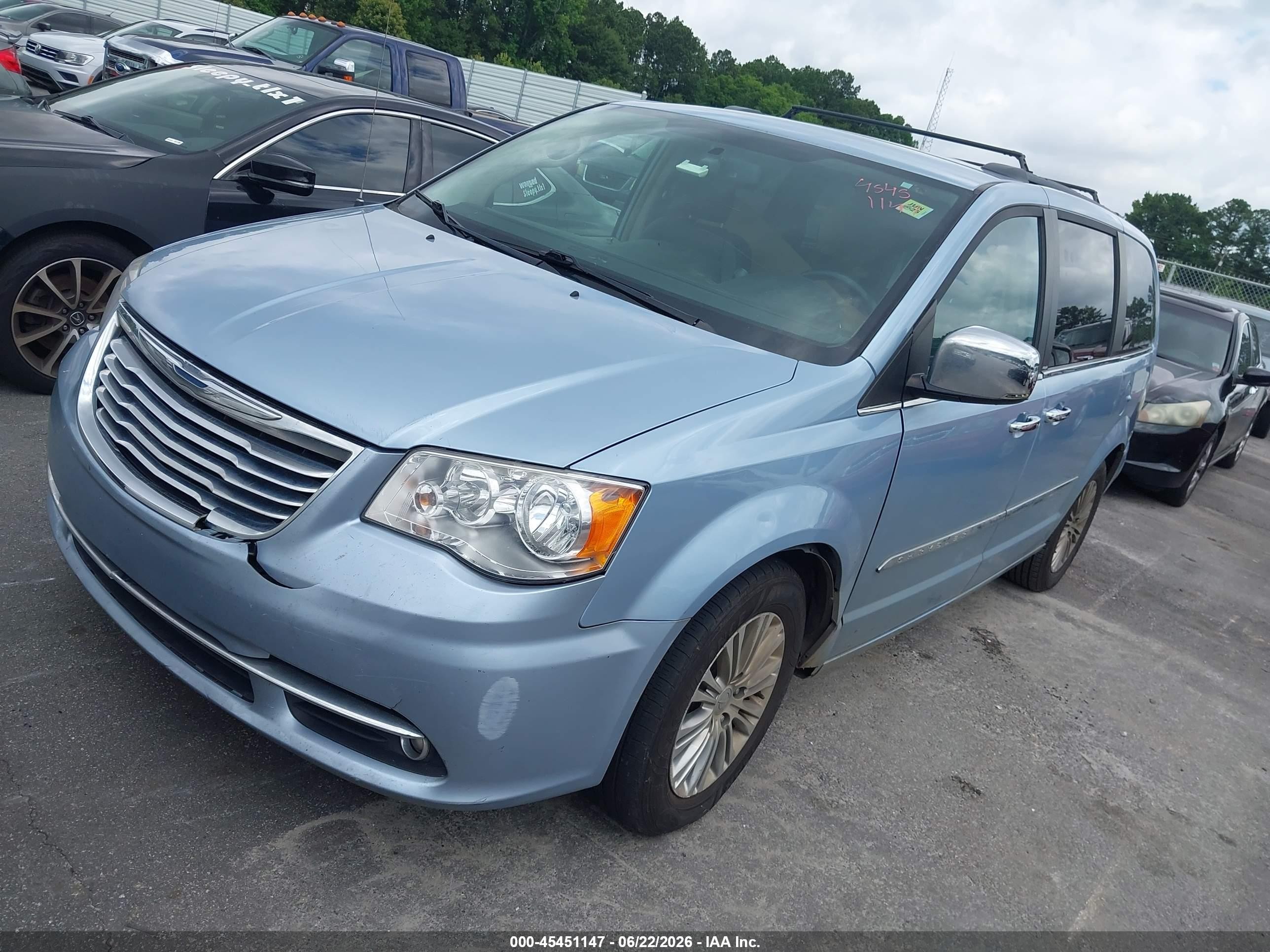 2013 Chrysler Town & Country Touring-l Gray vin: 2C4RC1CG4DR509419