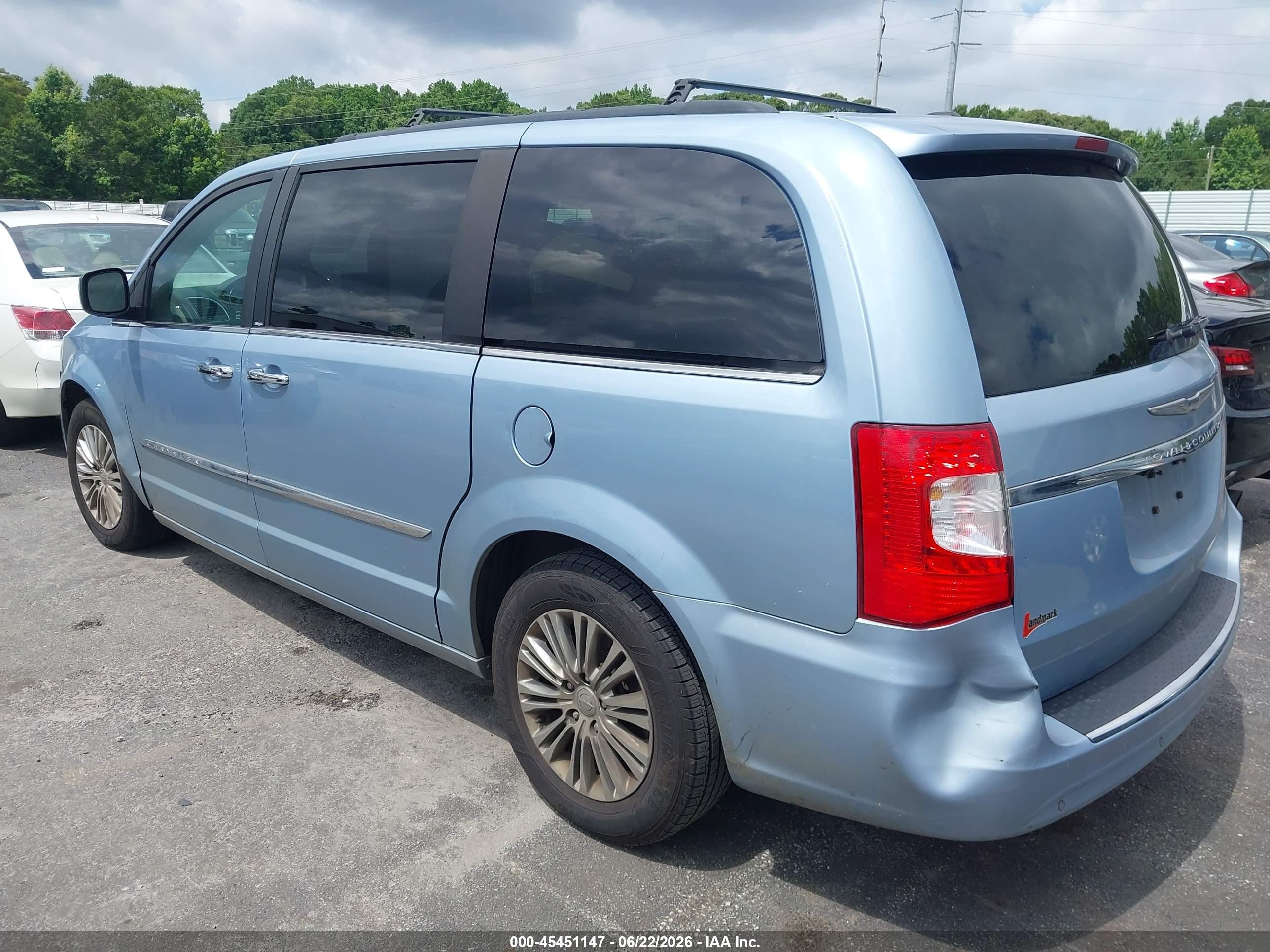 2013 Chrysler Town & Country Touring-l Gray vin: 2C4RC1CG4DR509419
