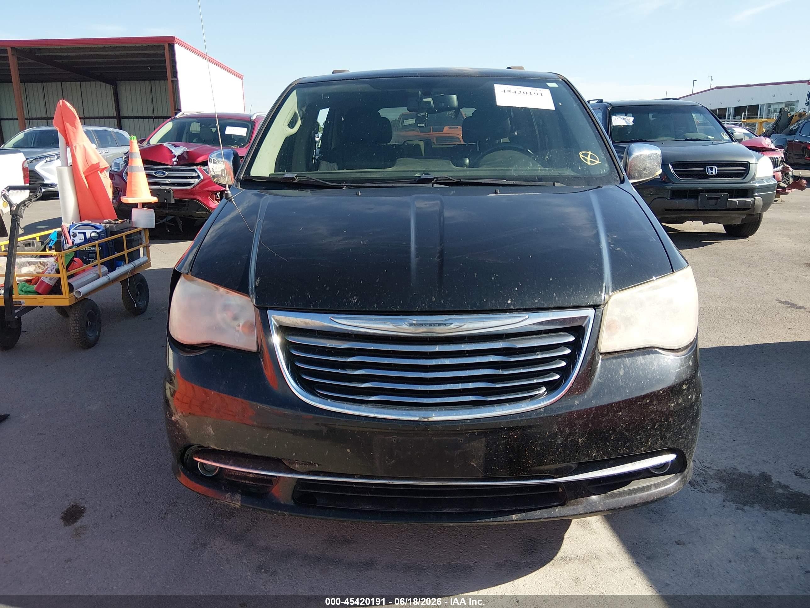 2013 Chrysler Town & Country Touring-l Black vin: 2C4RC1CG4DR572522
