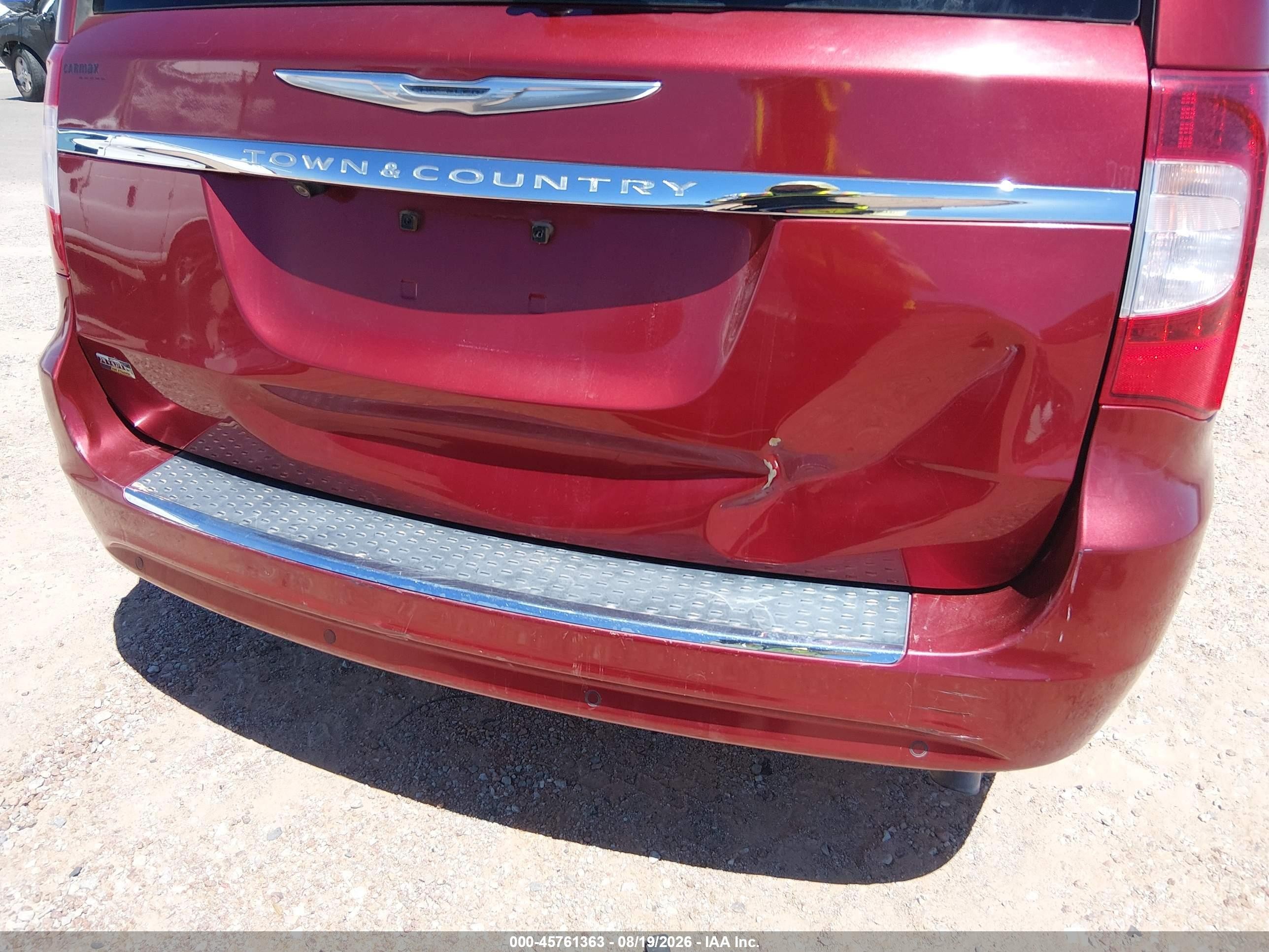 2013 Chrysler Town & Country Touring-l Maroon vin: 2C4RC1CG4DR585044