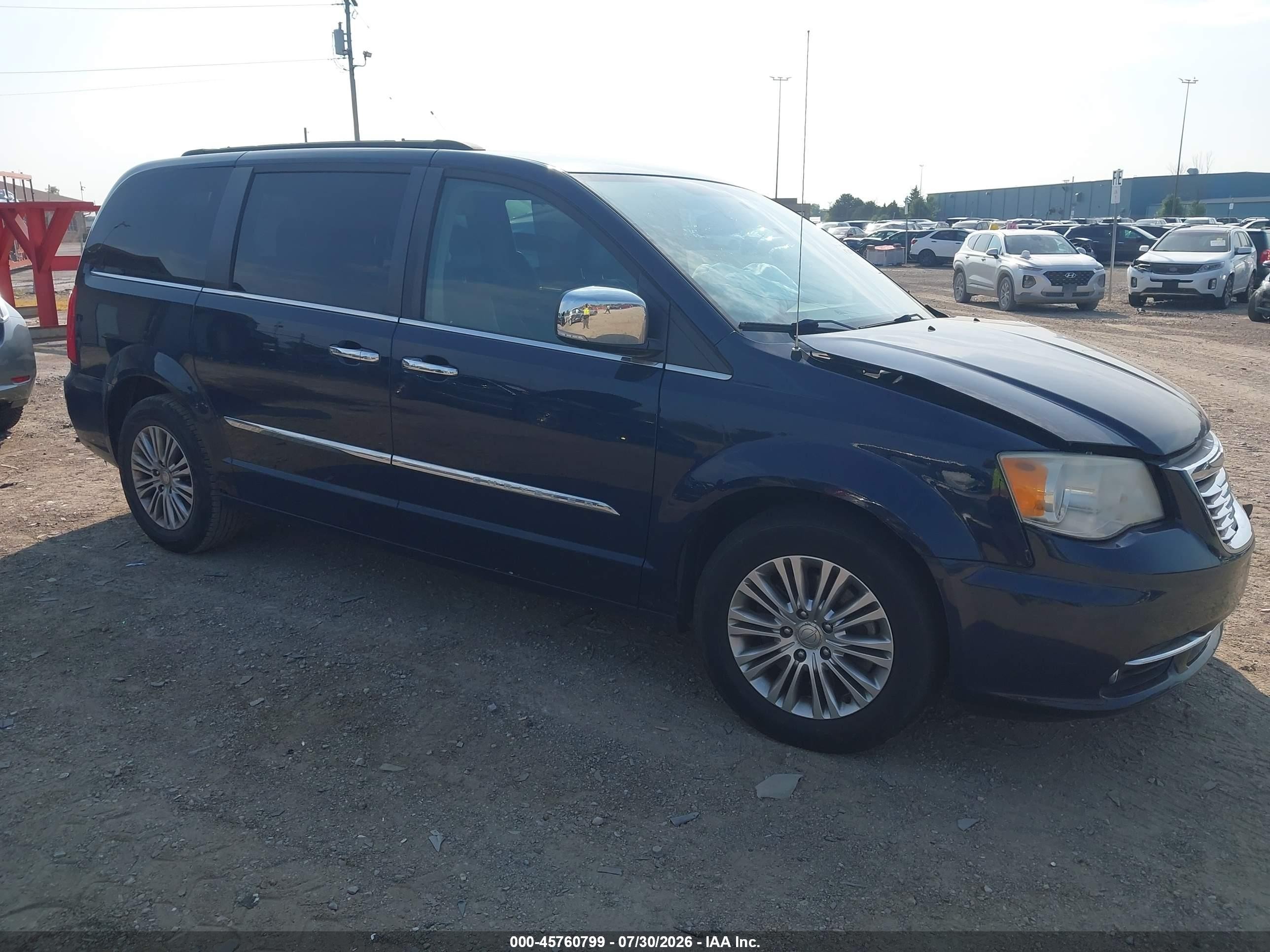 2013 Chrysler Town & Country Touring-l Dark Blue vin: 2C4RC1CG4DR757685