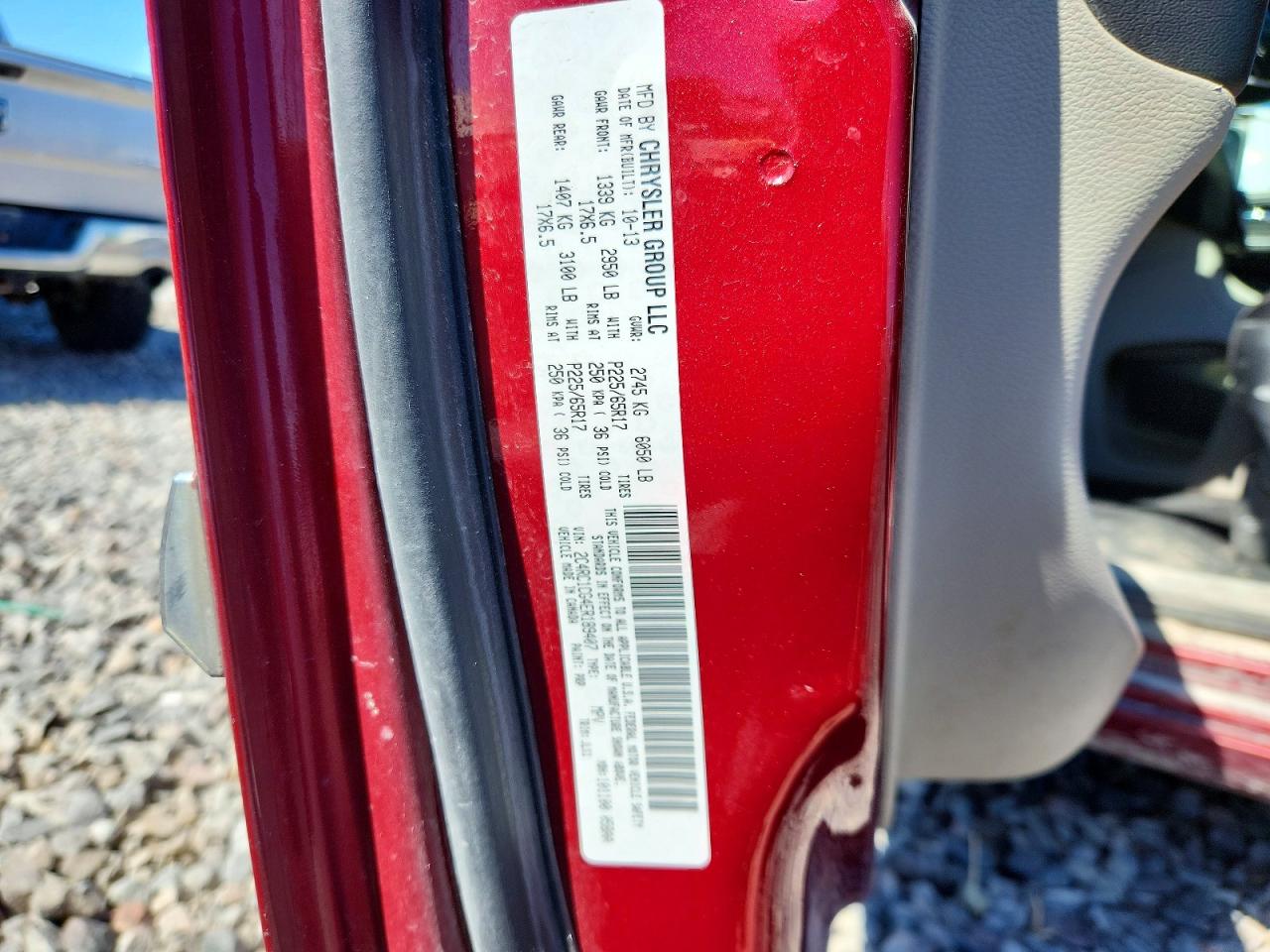 2014 Chrysler Town & Country Touring L Red vin: 2C4RC1CG4ER189407