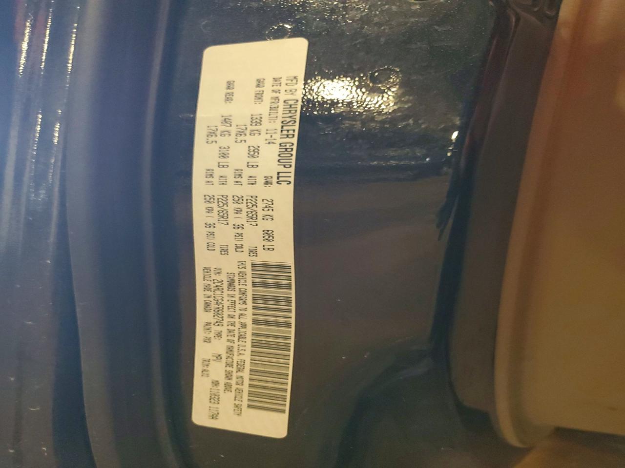 2015 Chrysler Town & Country Touring L Black vin: 2C4RC1CG4FR602749