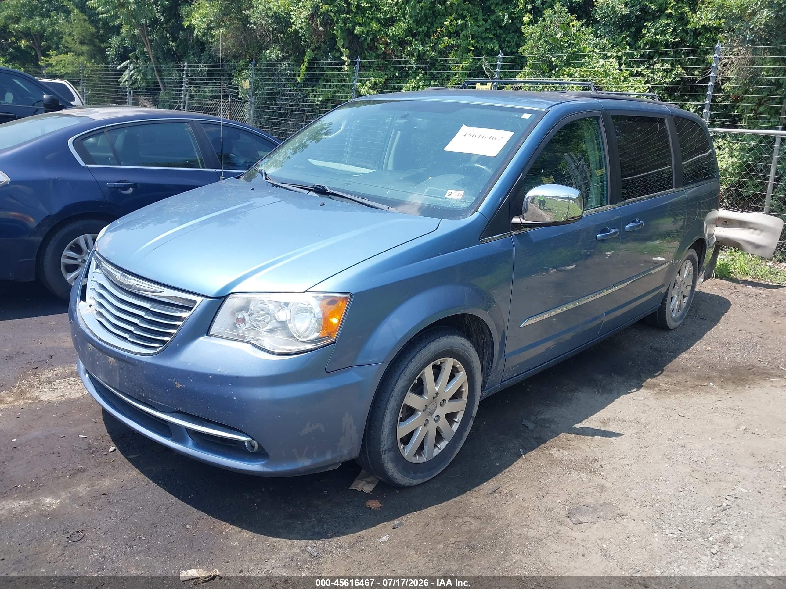 2012 Chrysler Town & Country Touring-l Синий vin: 2C4RC1CG5CR169308