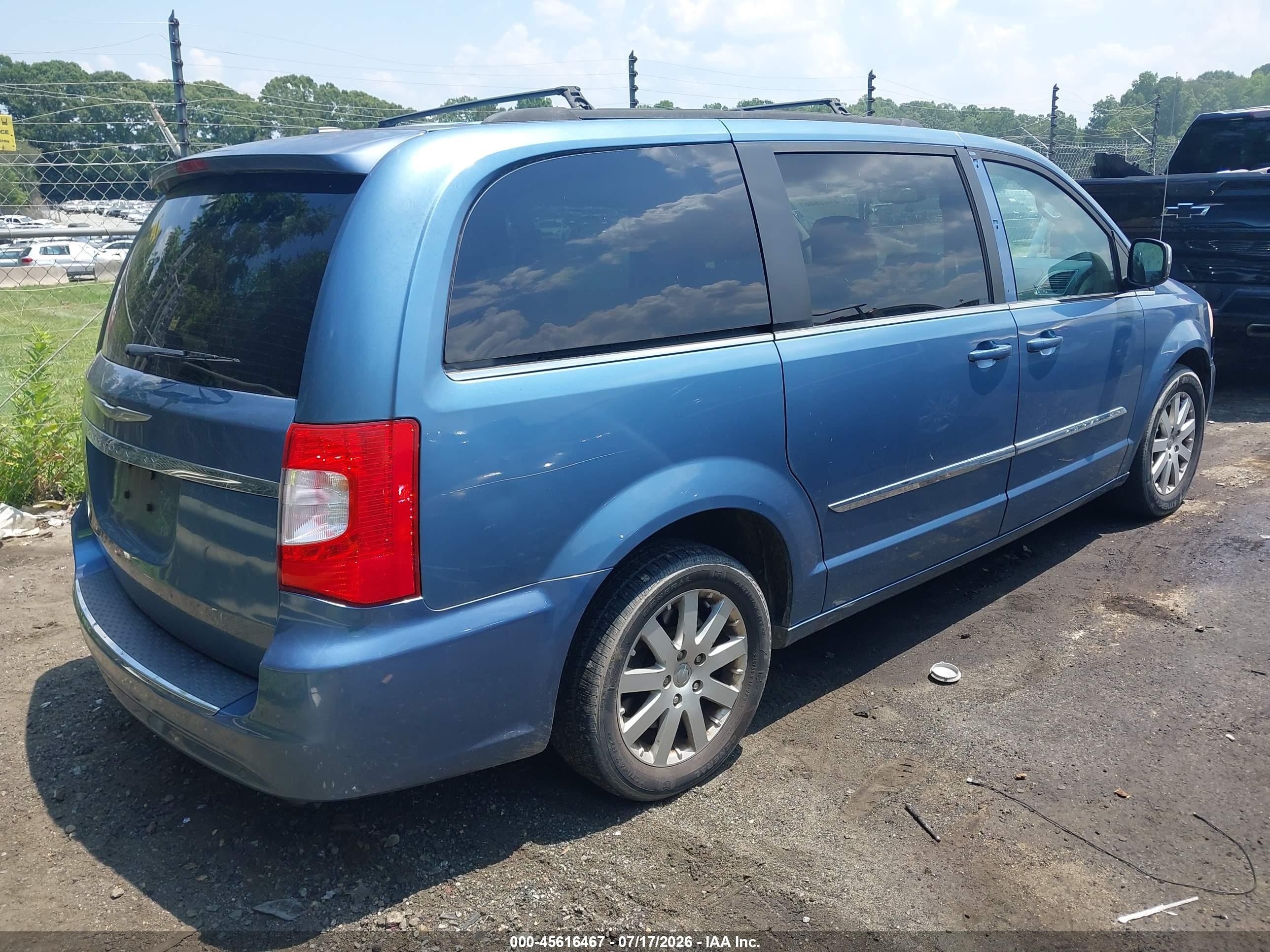 2012 Chrysler Town & Country Touring-l Синий vin: 2C4RC1CG5CR169308