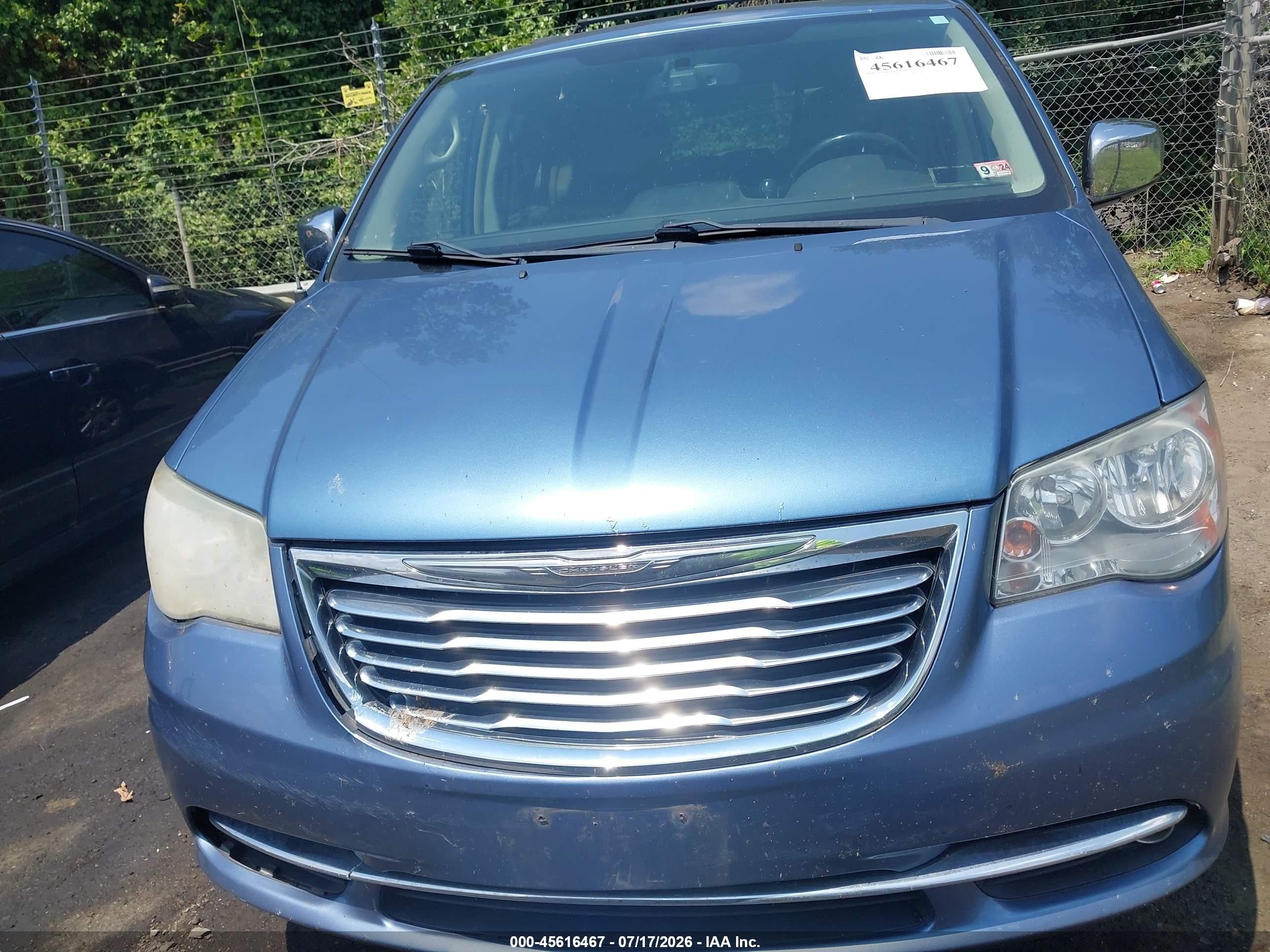2012 Chrysler Town & Country Touring-l Синий vin: 2C4RC1CG5CR169308