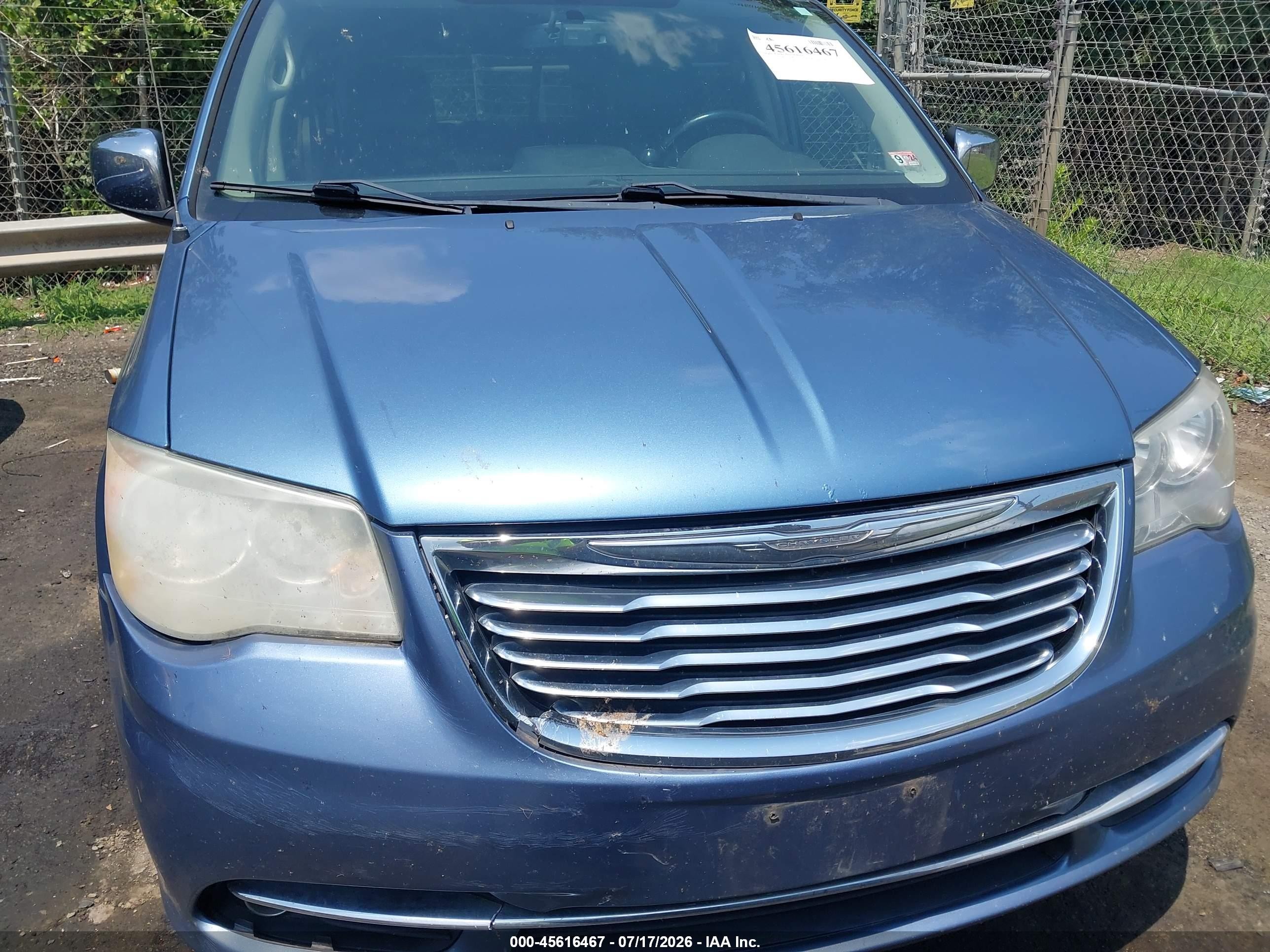 2012 Chrysler Town & Country Touring-l Синий vin: 2C4RC1CG5CR169308