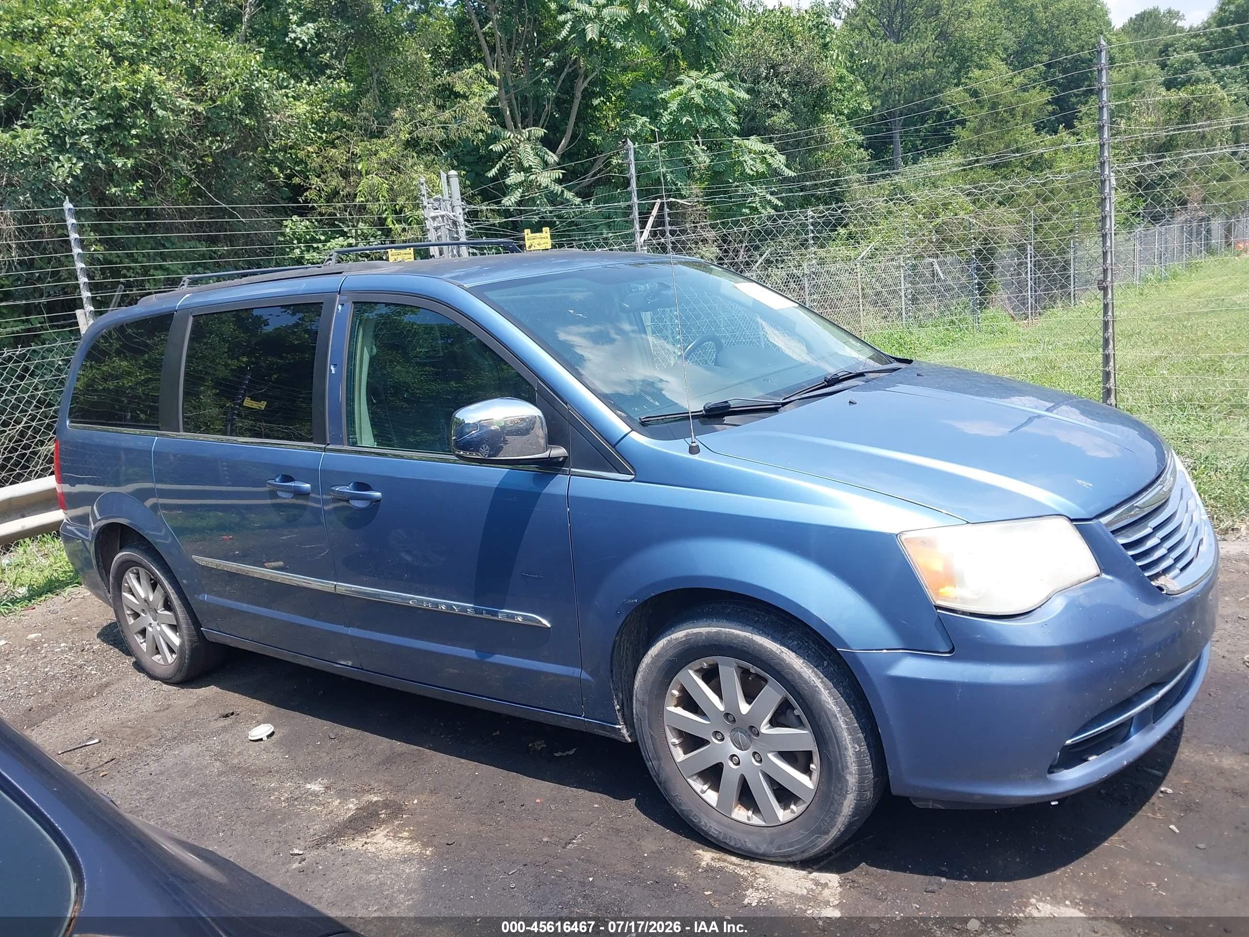 2012 Chrysler Town & Country Touring-l Синий vin: 2C4RC1CG5CR169308