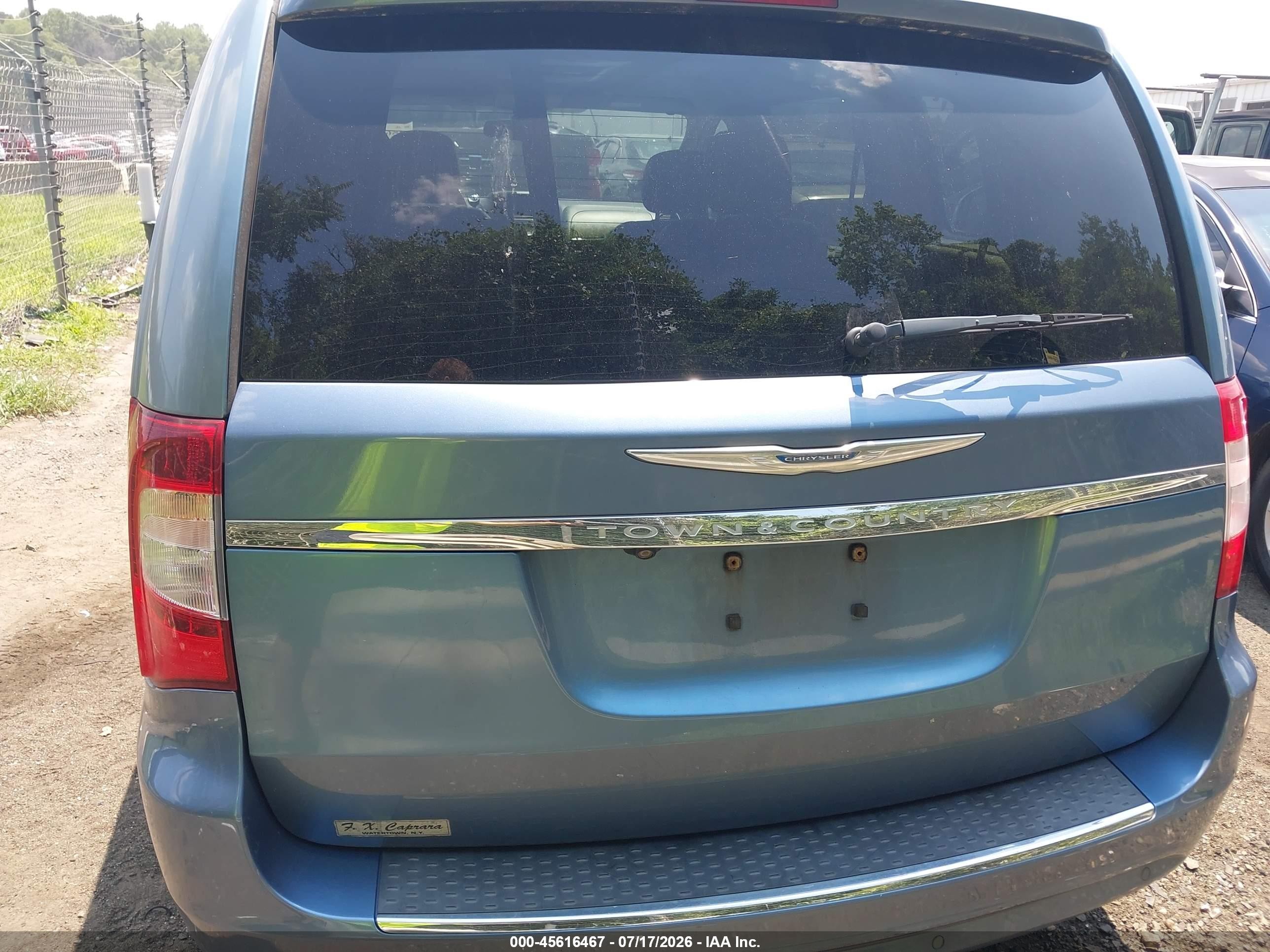 2012 Chrysler Town & Country Touring-l Синий vin: 2C4RC1CG5CR169308