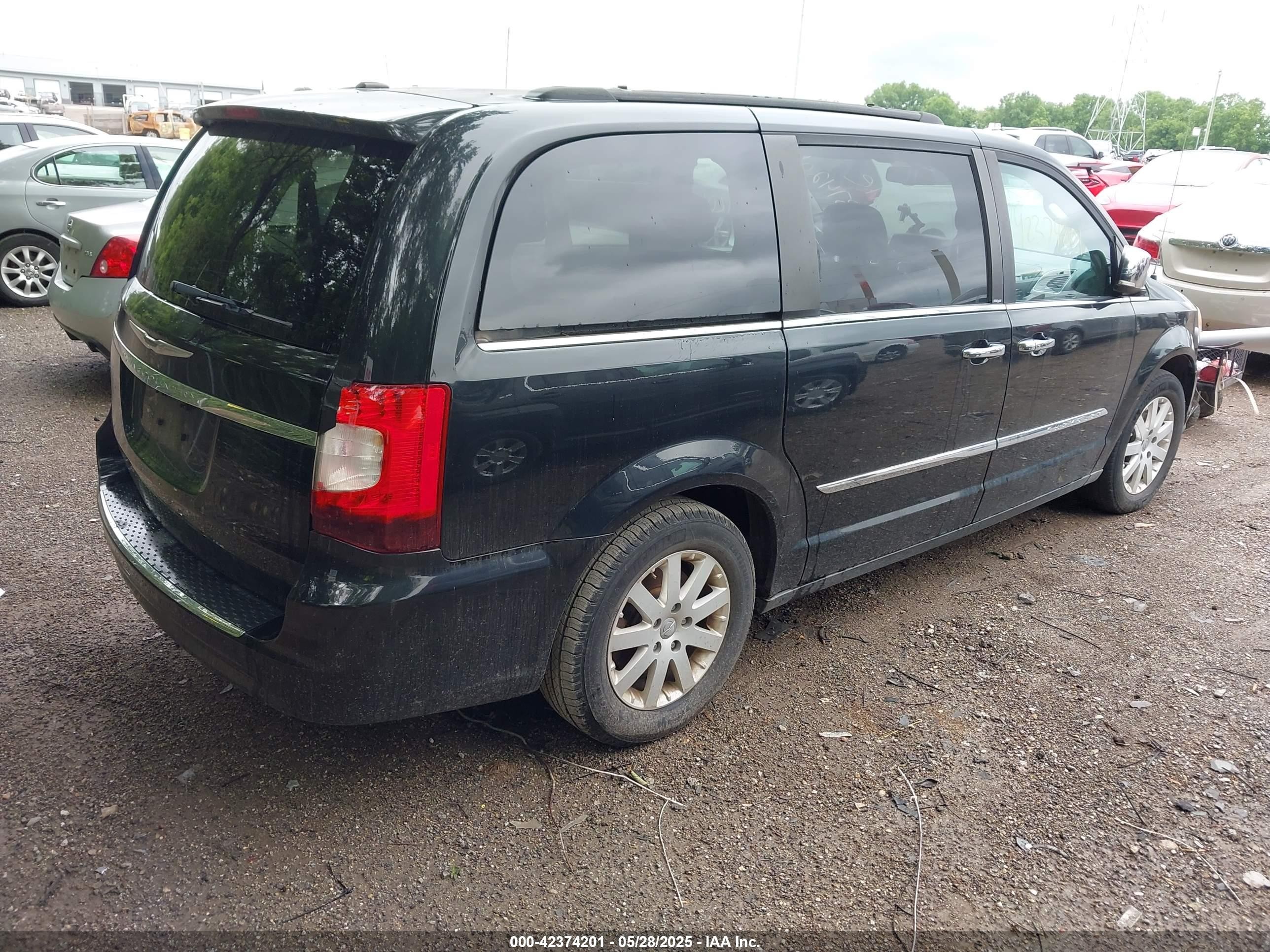2012 Chrysler Town & Country Touring-l Black vin: 2C4RC1CG5CR297614
