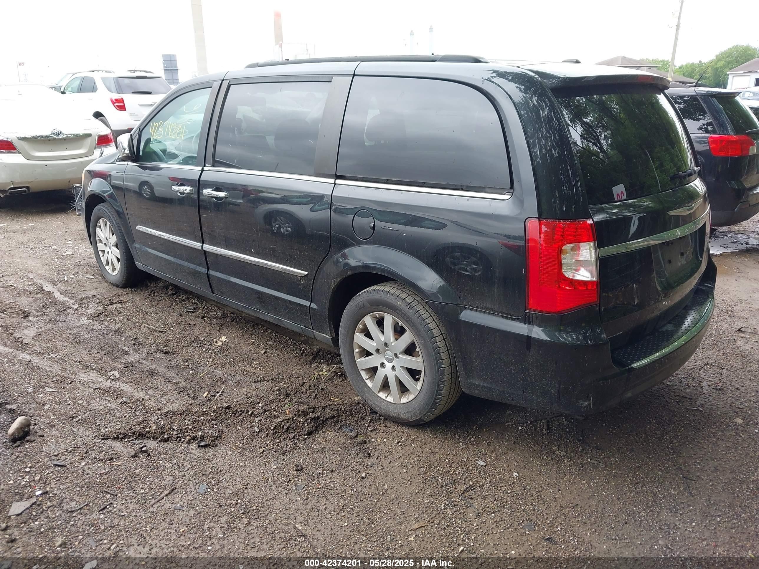 2012 Chrysler Town & Country Touring-l Black vin: 2C4RC1CG5CR297614
