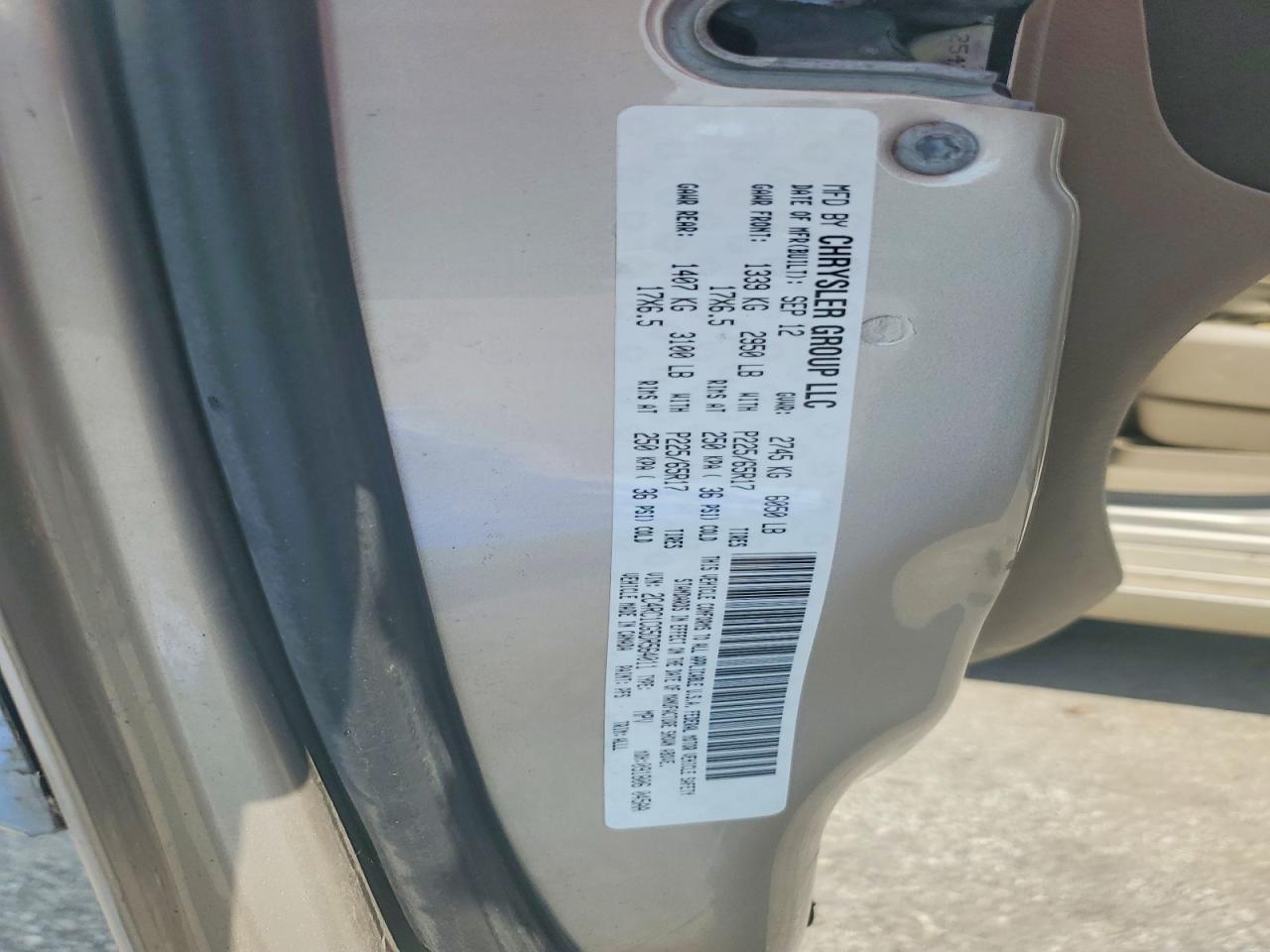 2013 Chrysler Town & Country Touring L Gold vin: 2C4RC1CG5DR564011