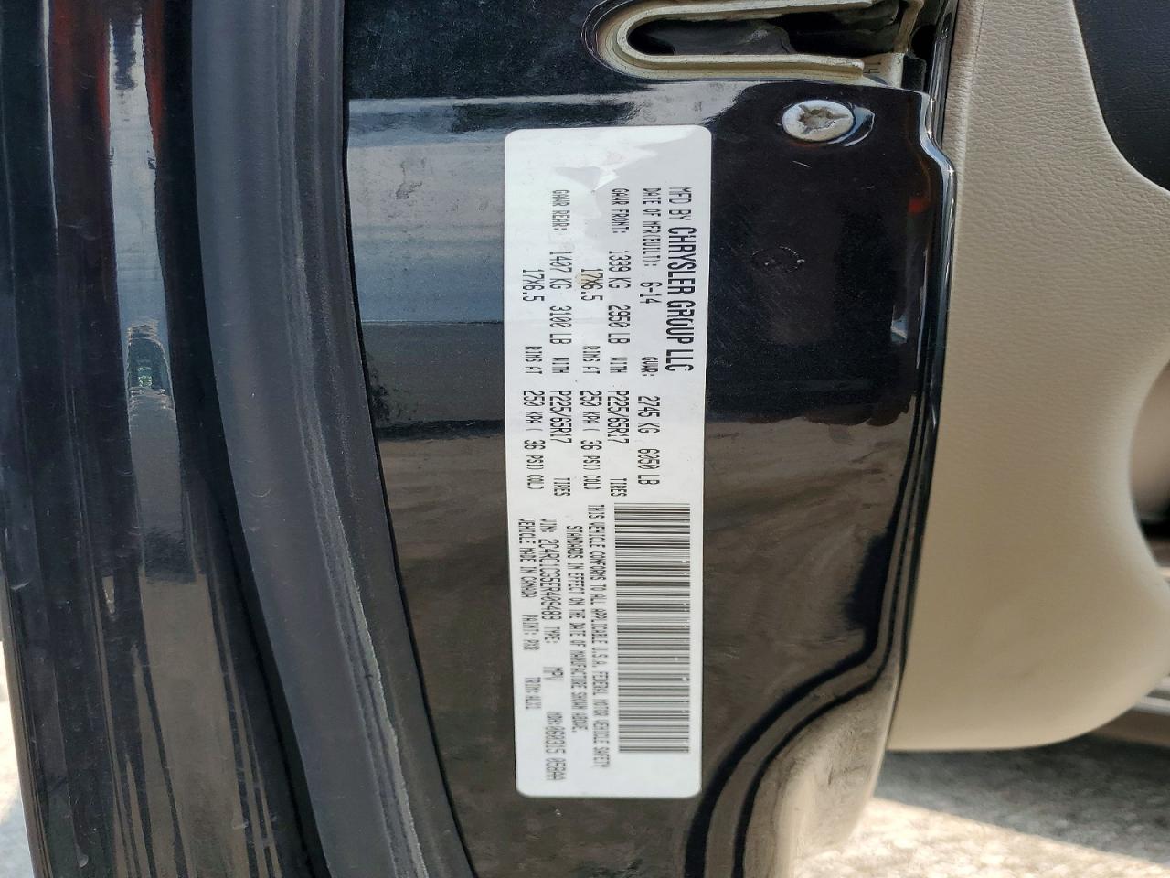 2014 Chrysler Town & Country Touring L Черный vin: 2C4RC1CG5ER409489