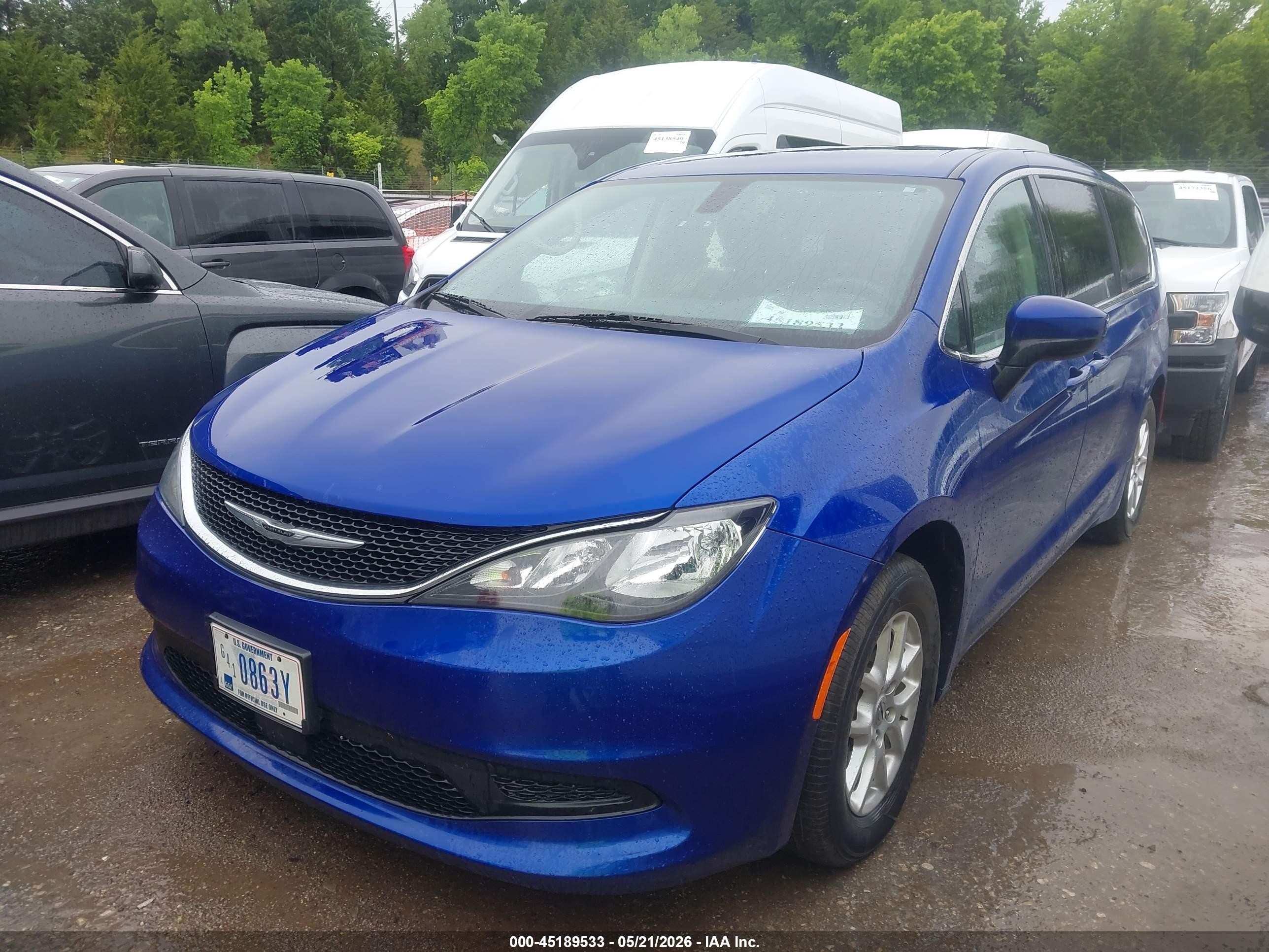 2021 Chrysler Voyager Lx Blue vin: 2C4RC1CG5MR568494