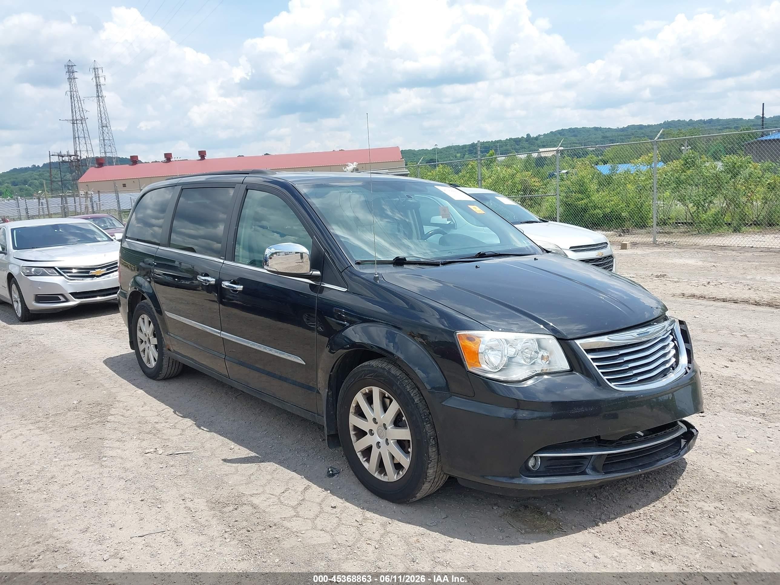 2012 Chrysler Town & Country Touring-l Black vin: 2C4RC1CG6CR118657