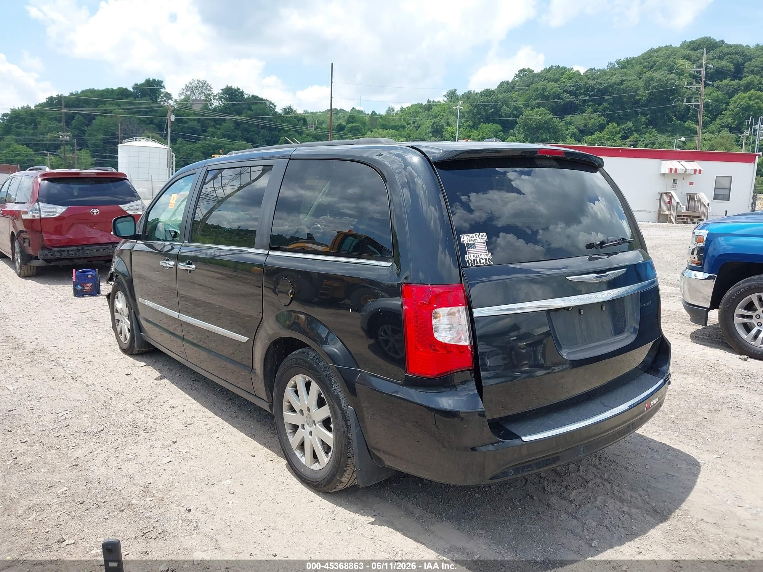 2012 Chrysler Town & Country Touring-l Black vin: 2C4RC1CG6CR118657