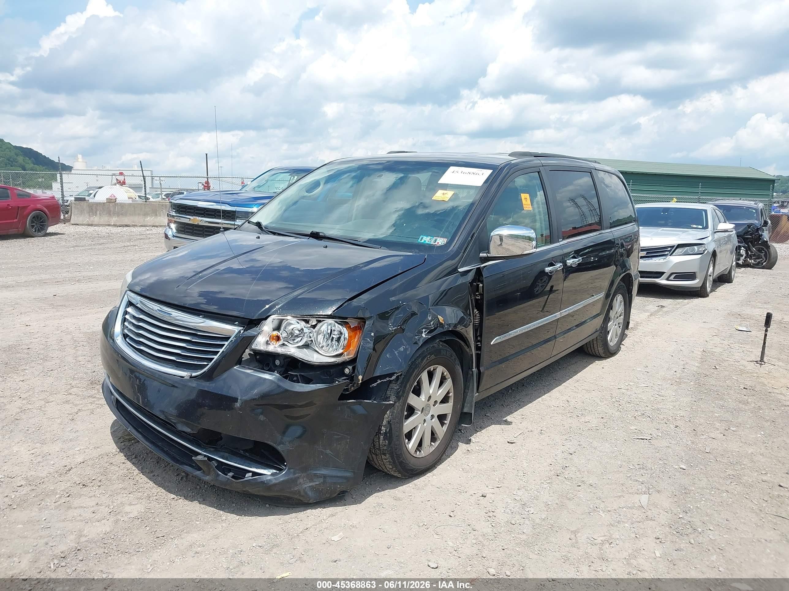 2012 Chrysler Town & Country Touring-l Black vin: 2C4RC1CG6CR118657