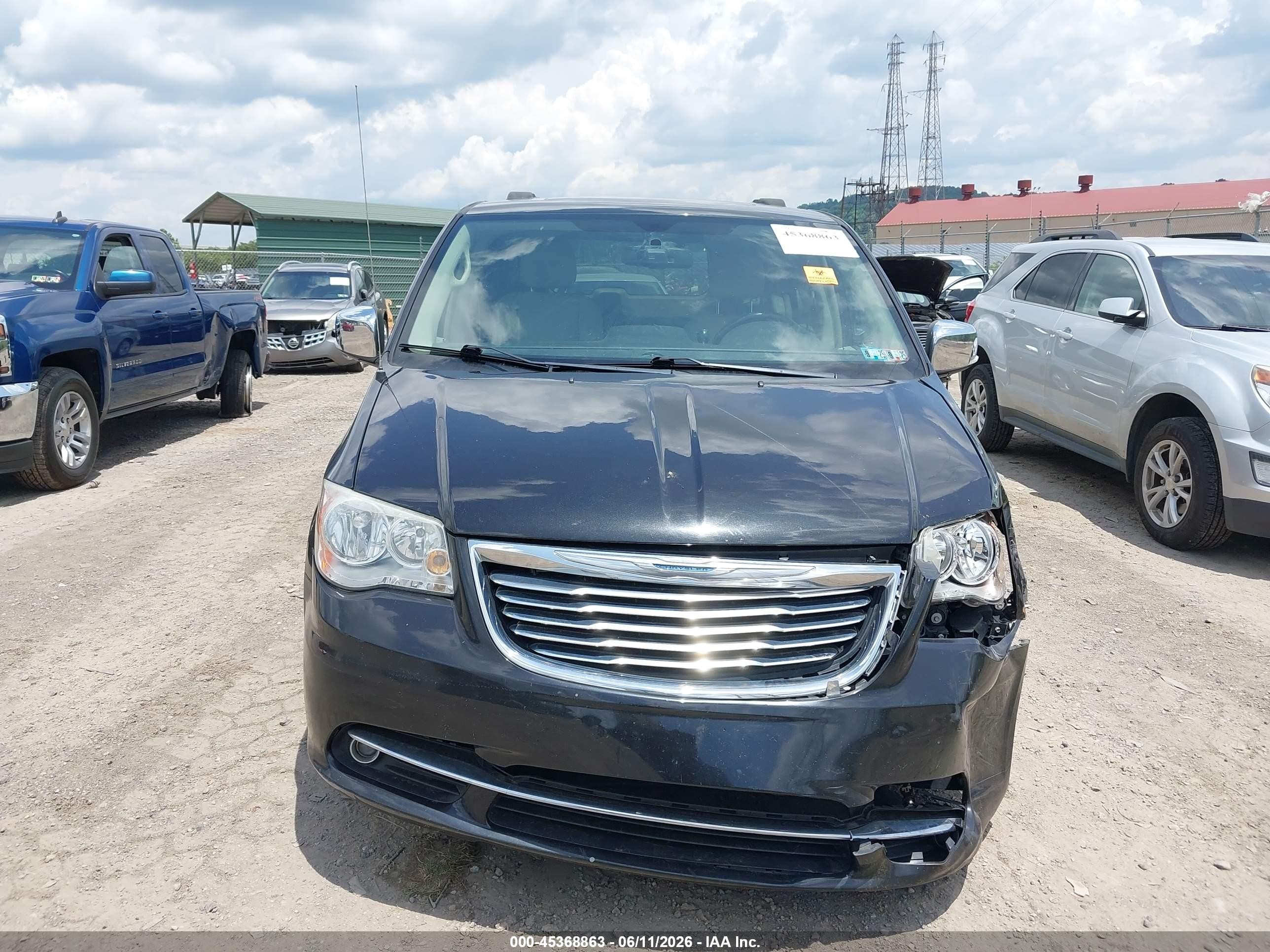 2012 Chrysler Town & Country Touring-l Black vin: 2C4RC1CG6CR118657
