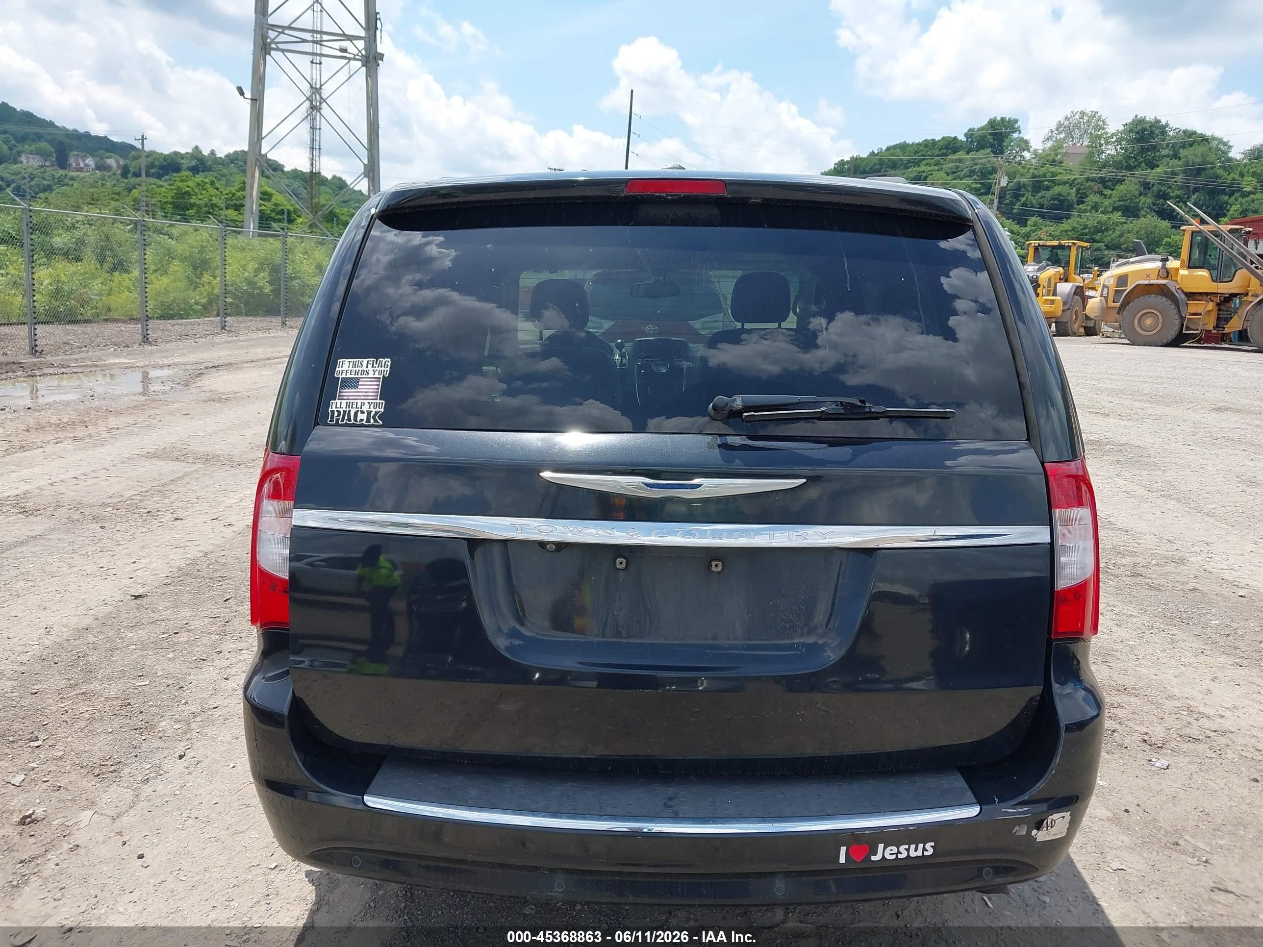 2012 Chrysler Town & Country Touring-l Black vin: 2C4RC1CG6CR118657