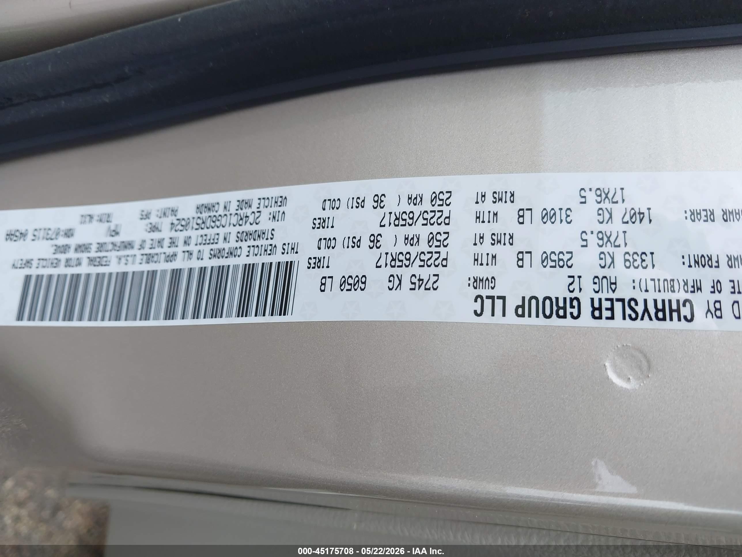 2013 Chrysler Town & Country Touring-l Gold vin: 2C4RC1CG6DR510524