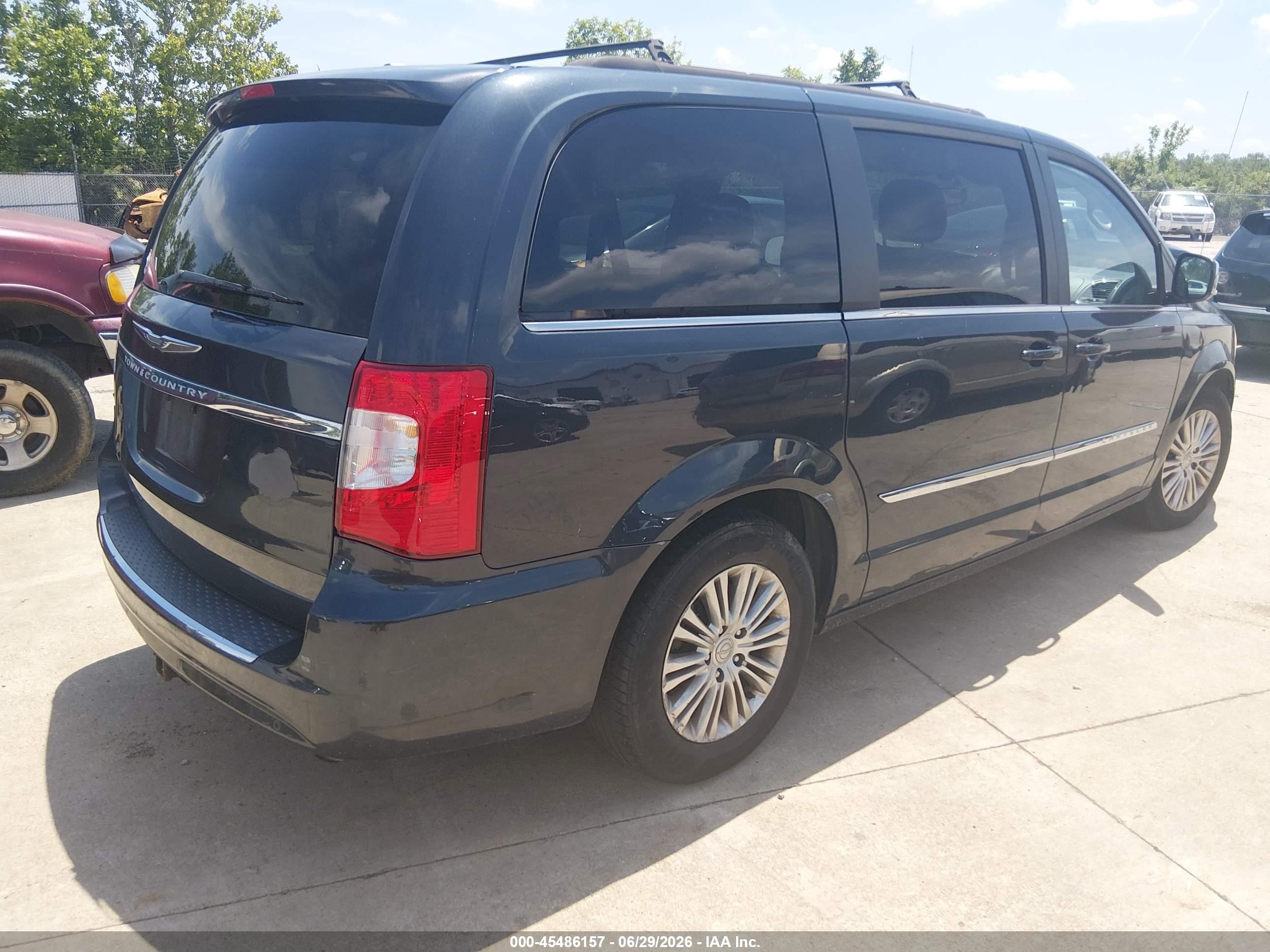 2013 Chrysler Town & Country Touring-l Black vin: 2C4RC1CG6DR594165