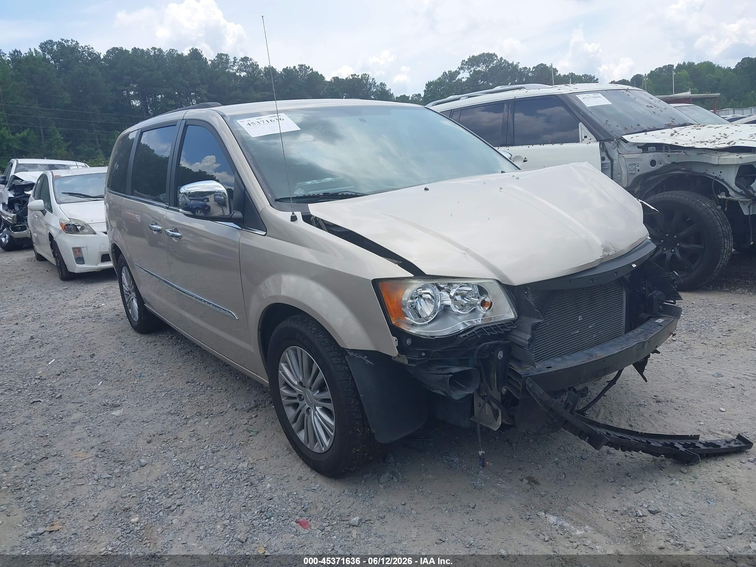 2013 Chrysler Town & Country Touring-l Gold vin: 2C4RC1CG6DR712232