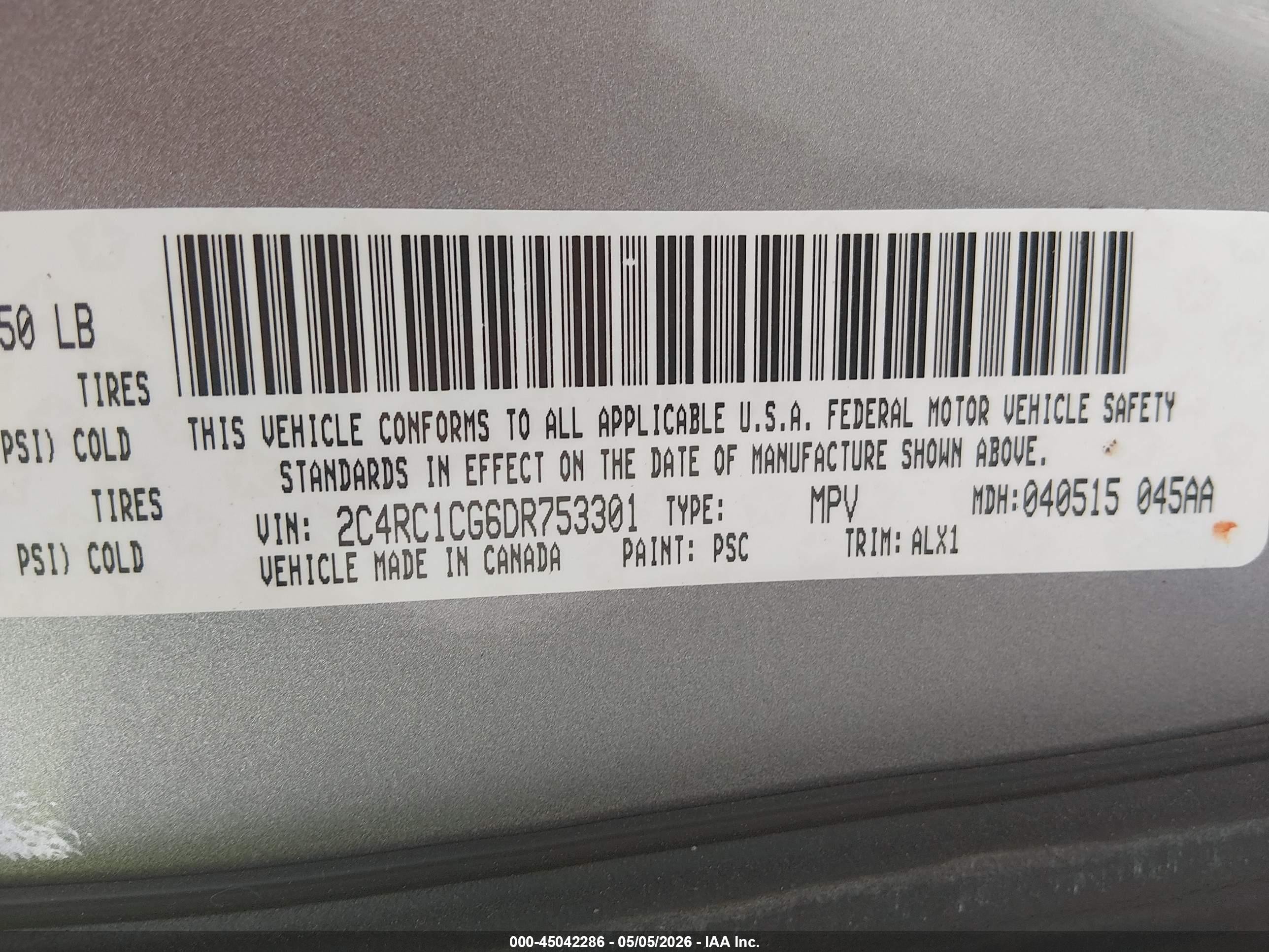 2013 Chrysler Town & Country Touring-l Silver vin: 2C4RC1CG6DR753301