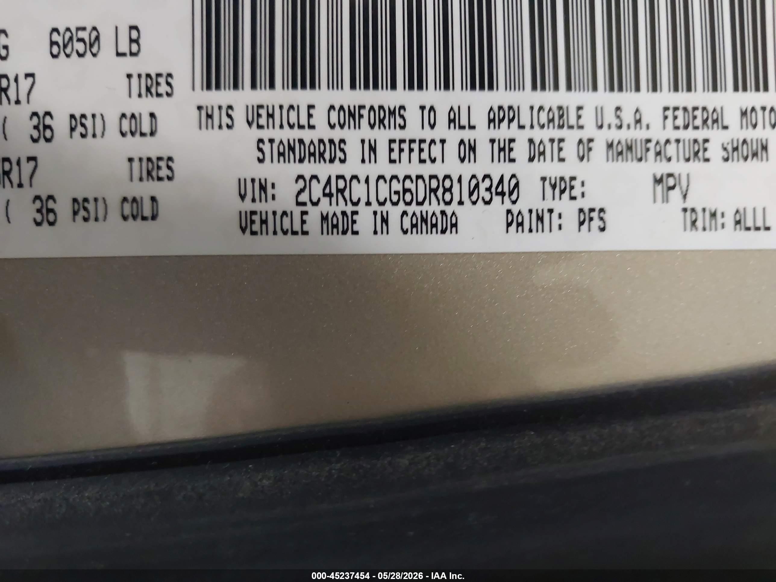 2013 Chrysler Town & Country Touring-l Gold vin: 2C4RC1CG6DR810340