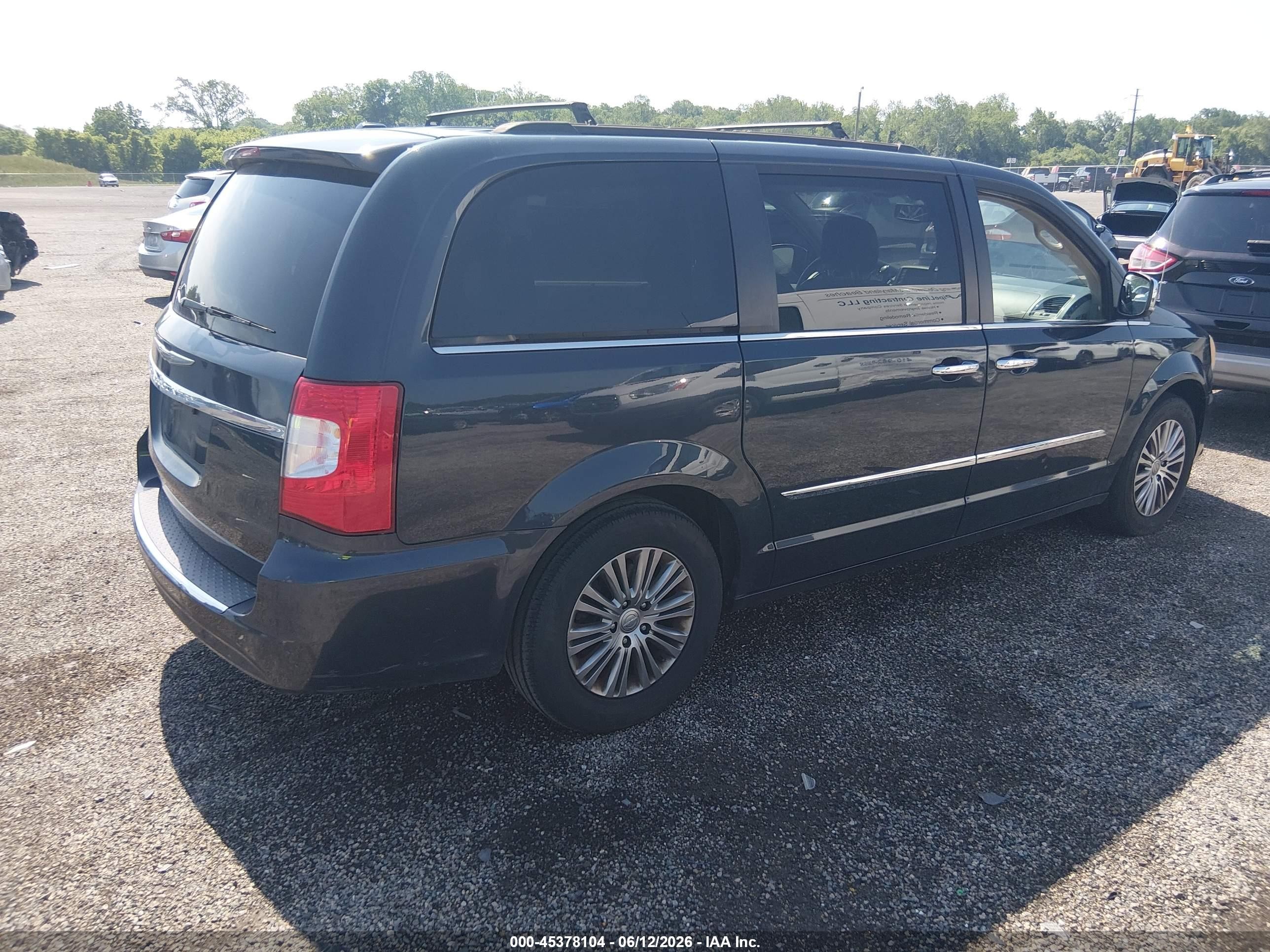 2014 Chrysler Town & Country Touring-l Blue vin: 2C4RC1CG6ER172334