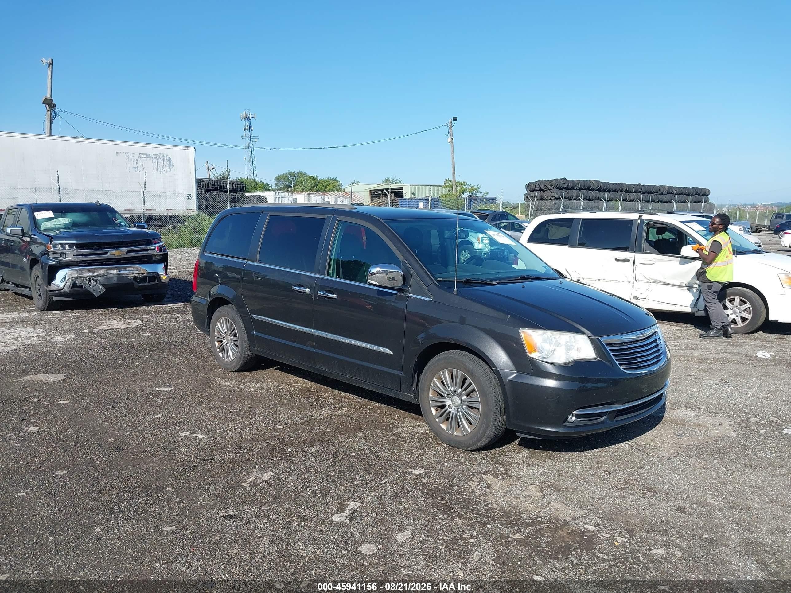 2014 Chrysler Town & Country Touring-l Черный vin: 2C4RC1CG6ER303892
