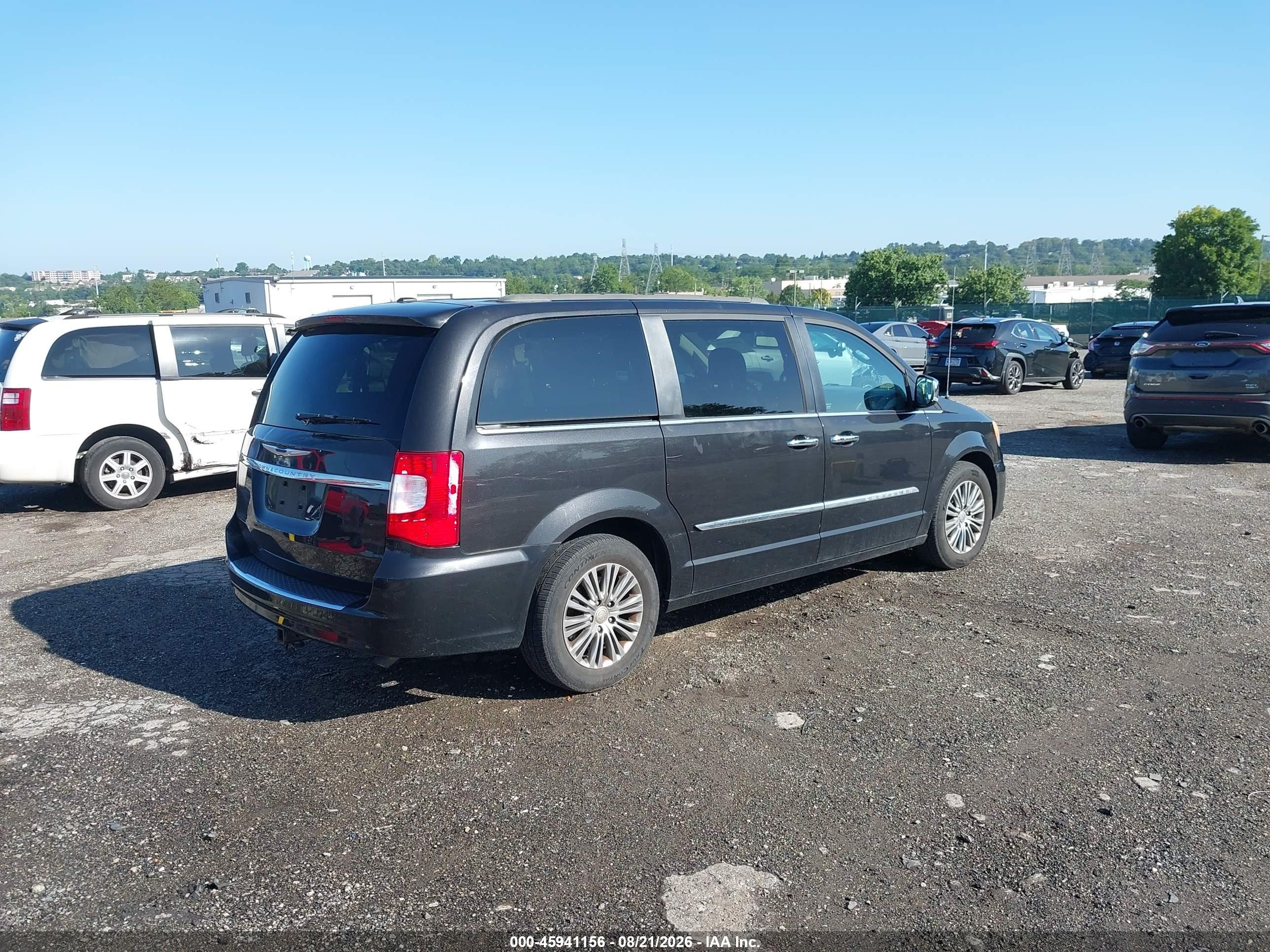 2014 Chrysler Town & Country Touring-l Black vin: 2C4RC1CG6ER303892