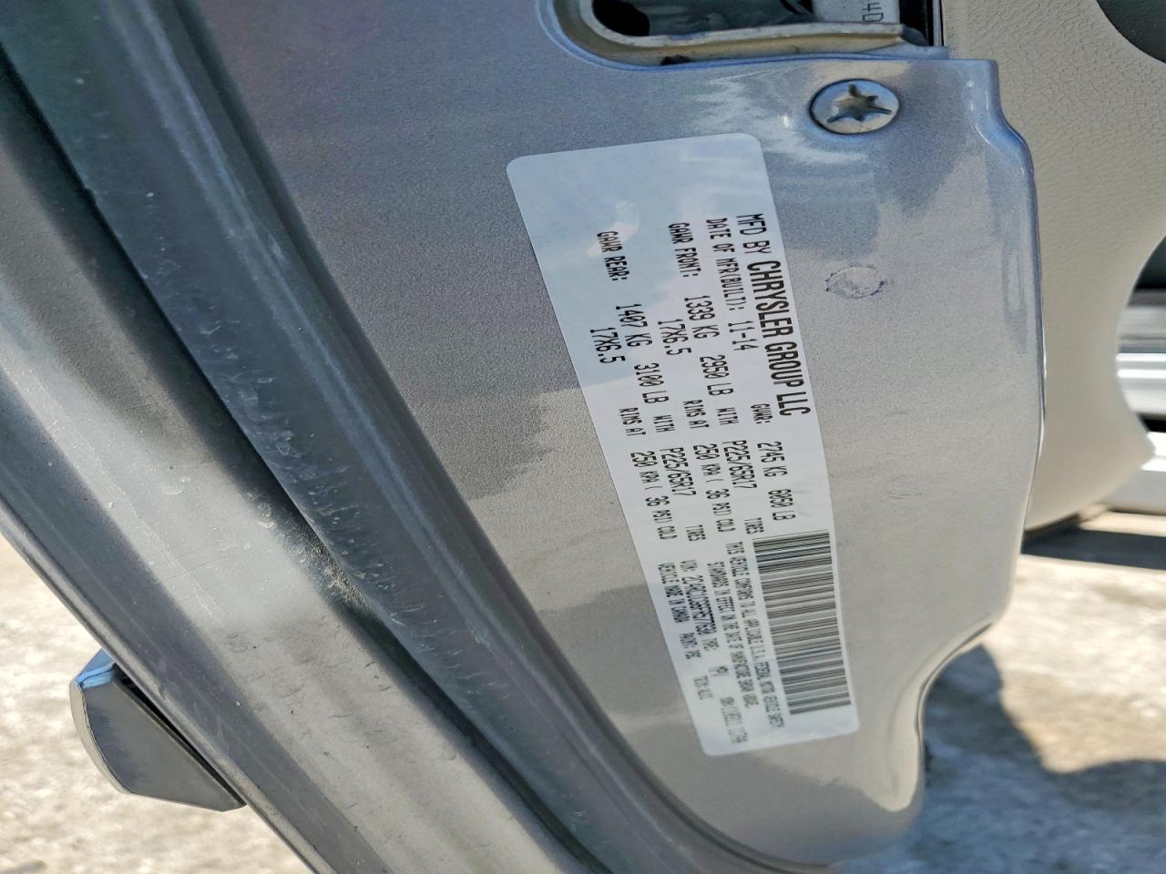 2015 Chrysler Town & Country Touring L Gray vin: 2C4RC1CG6FR577630