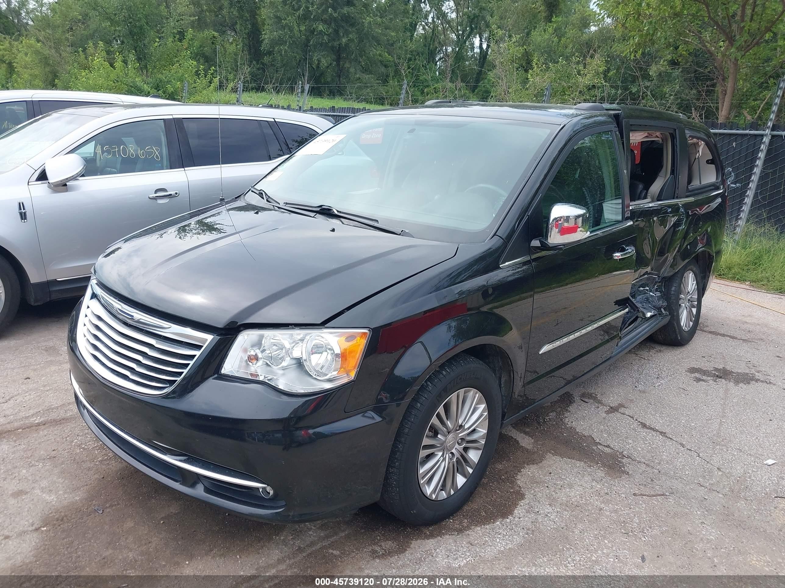 2015 Chrysler Town & Country Touring-l Black vin: 2C4RC1CG6FR742530