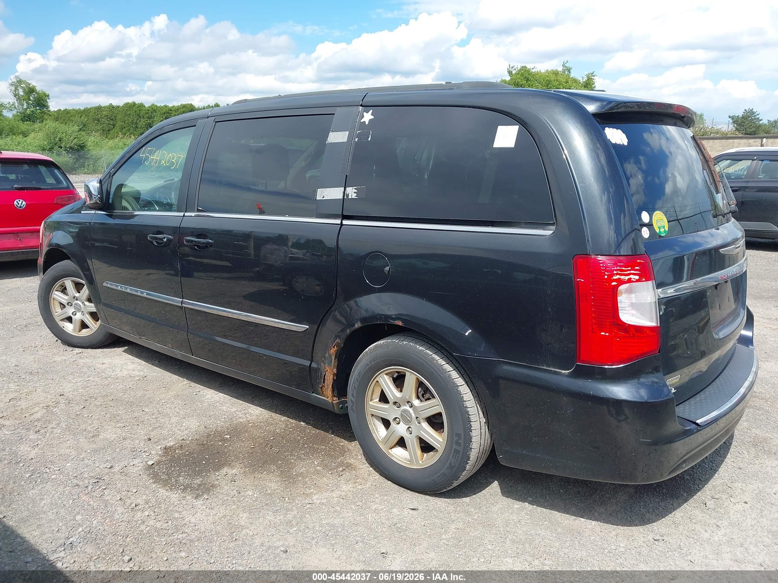2012 Chrysler Town & Country Touring-l Черный vin: 2C4RC1CG7CR162229
