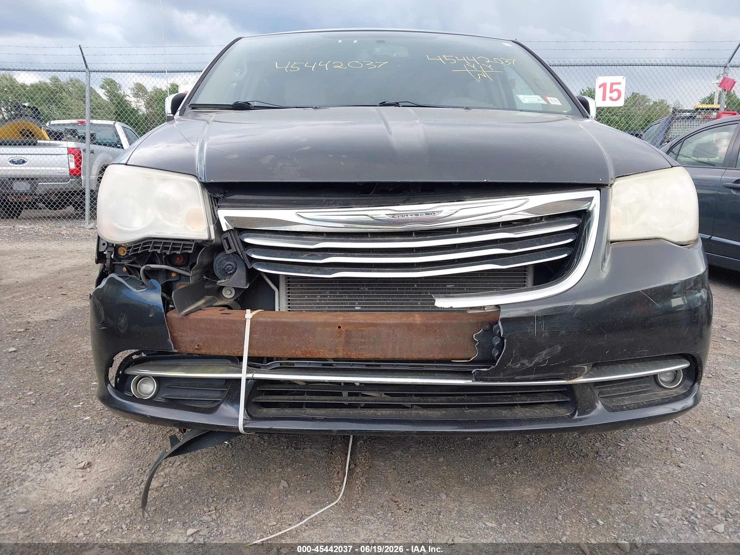 2012 Chrysler Town & Country Touring-l Черный vin: 2C4RC1CG7CR162229