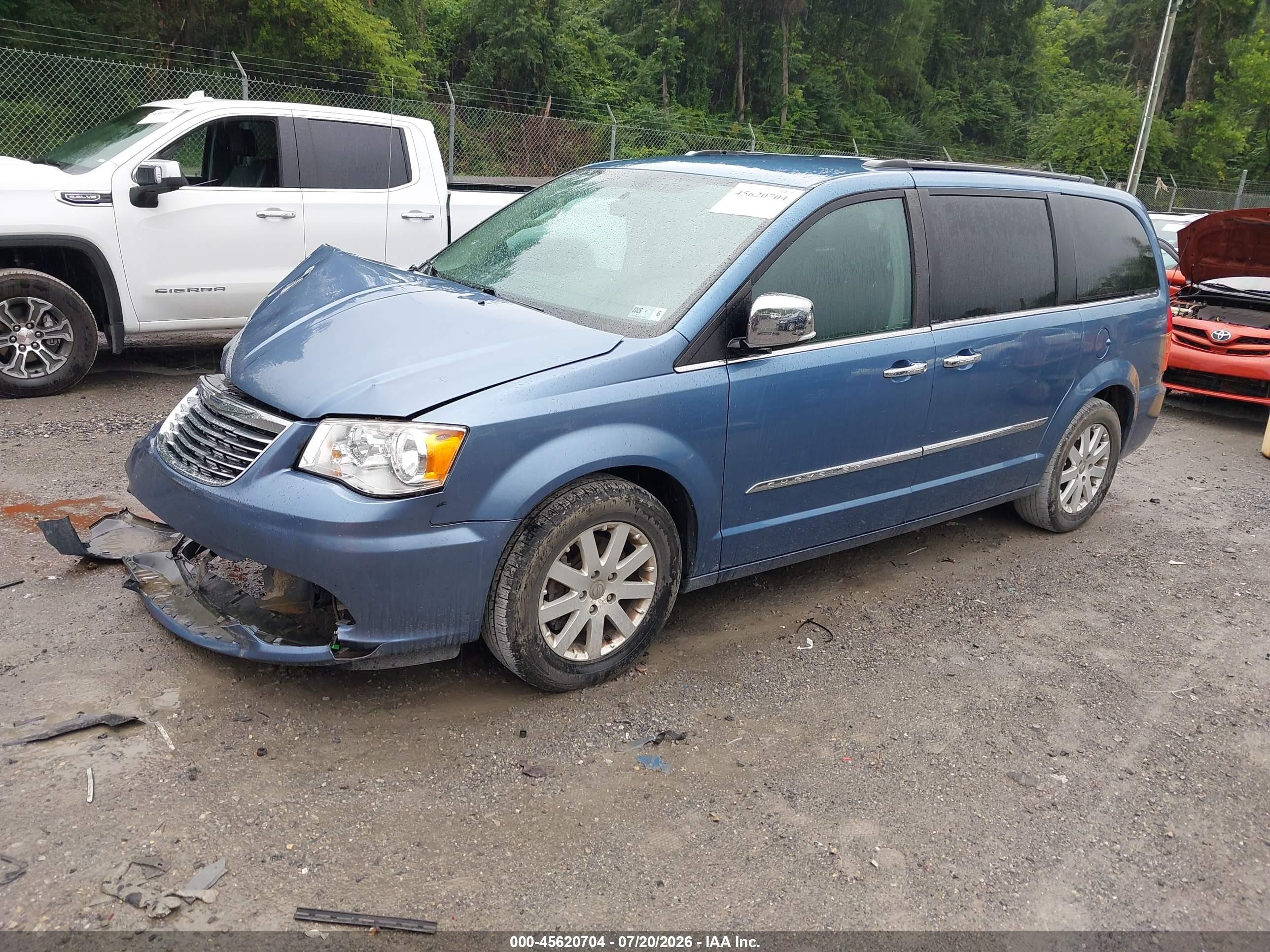 2012 Chrysler Town & Country Touring-l Blue vin: 2C4RC1CG7CR170931